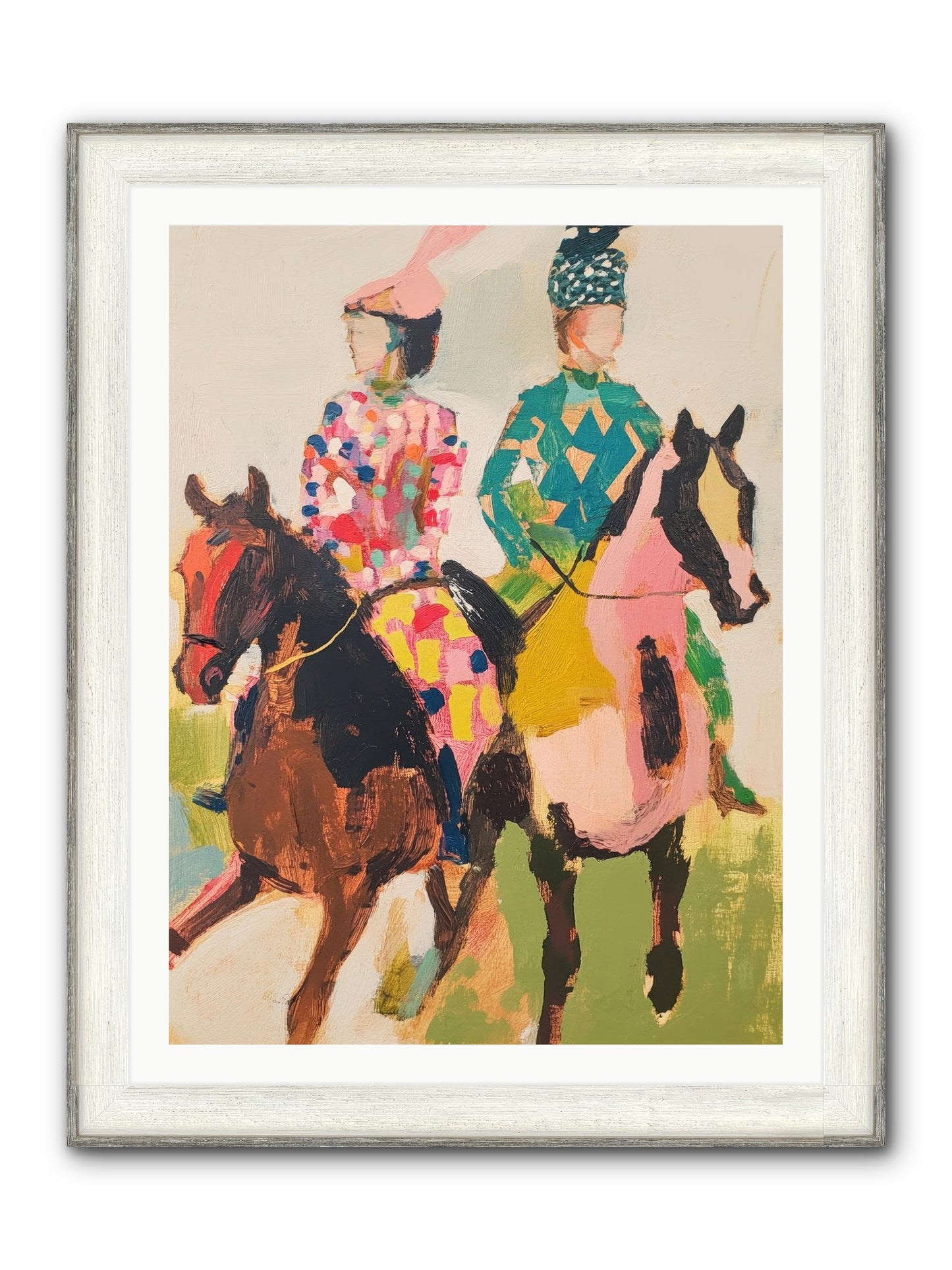 Dreamer's Canter No.3 Framed Print - Driftwood White 30x40