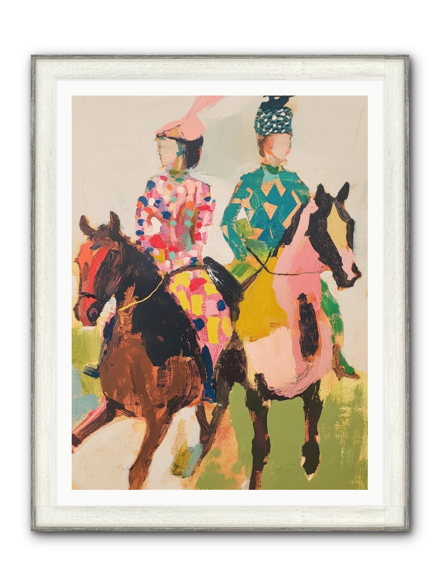 Dreamer's Canter No.3 Framed Print - Driftwood White 36x48