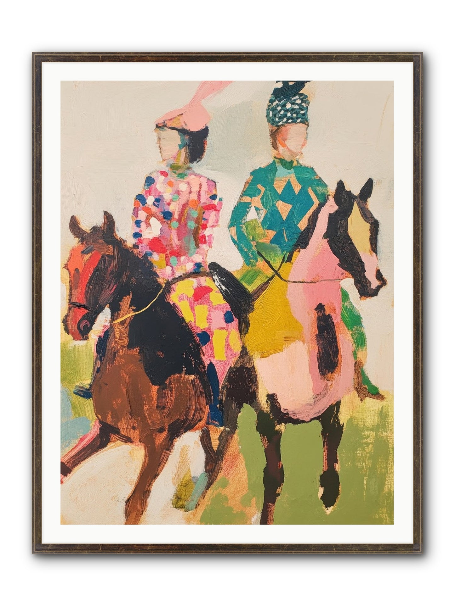 Dreamer's Canter No.3 Framed Print - Slimwoods Black/Gold 36x48