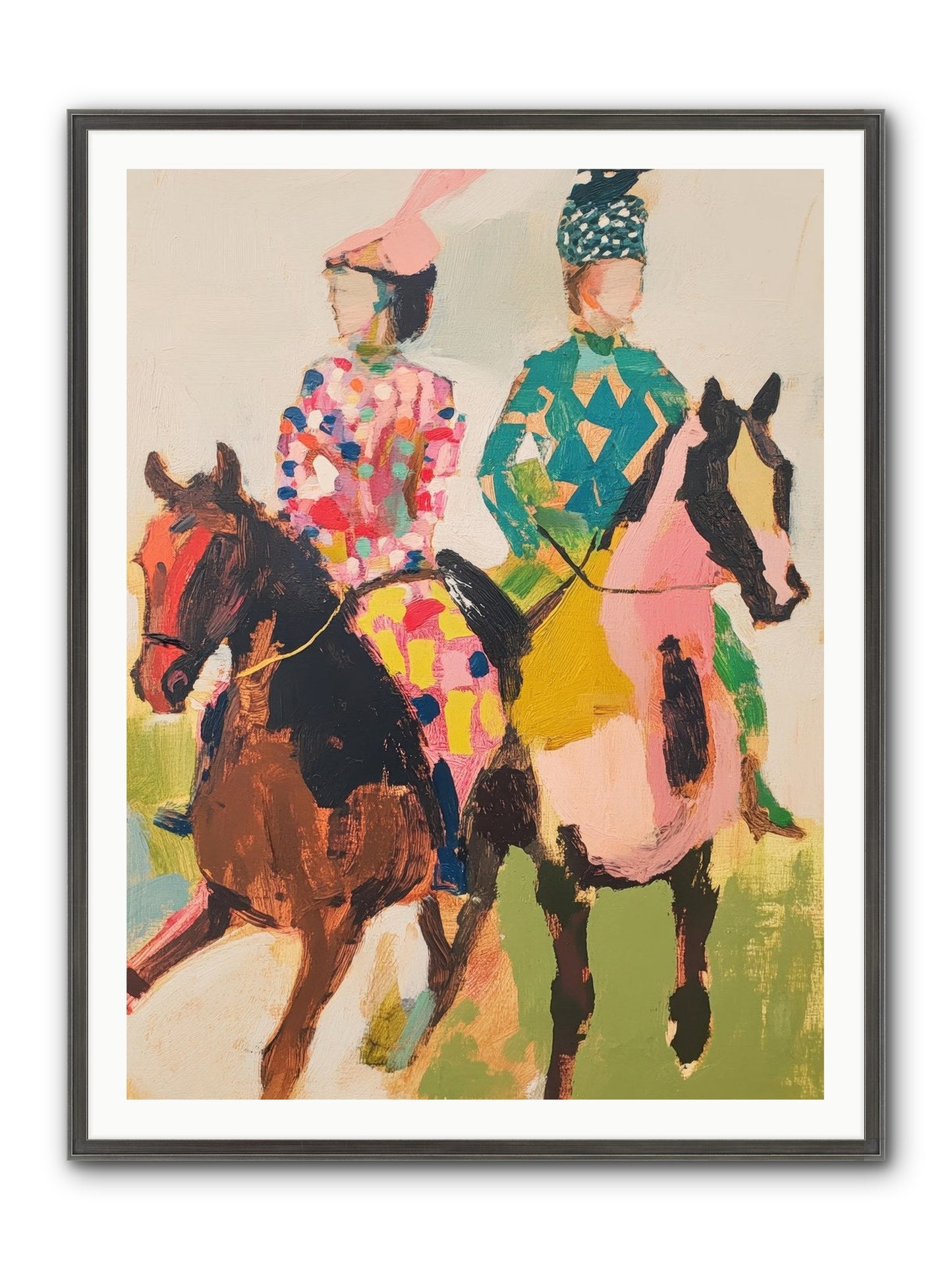 Dreamer's Canter No.3 Framed Print - Slimwoods Black/Silver 36x48