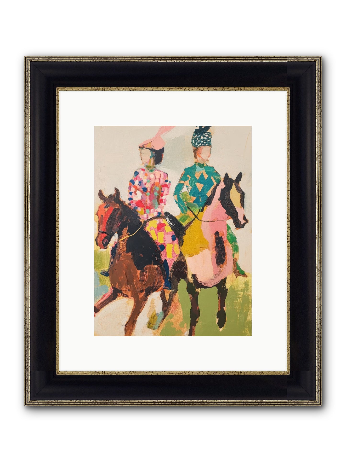 Dreamer's Canter No.3 Framed Print - Black & Gold 9x12