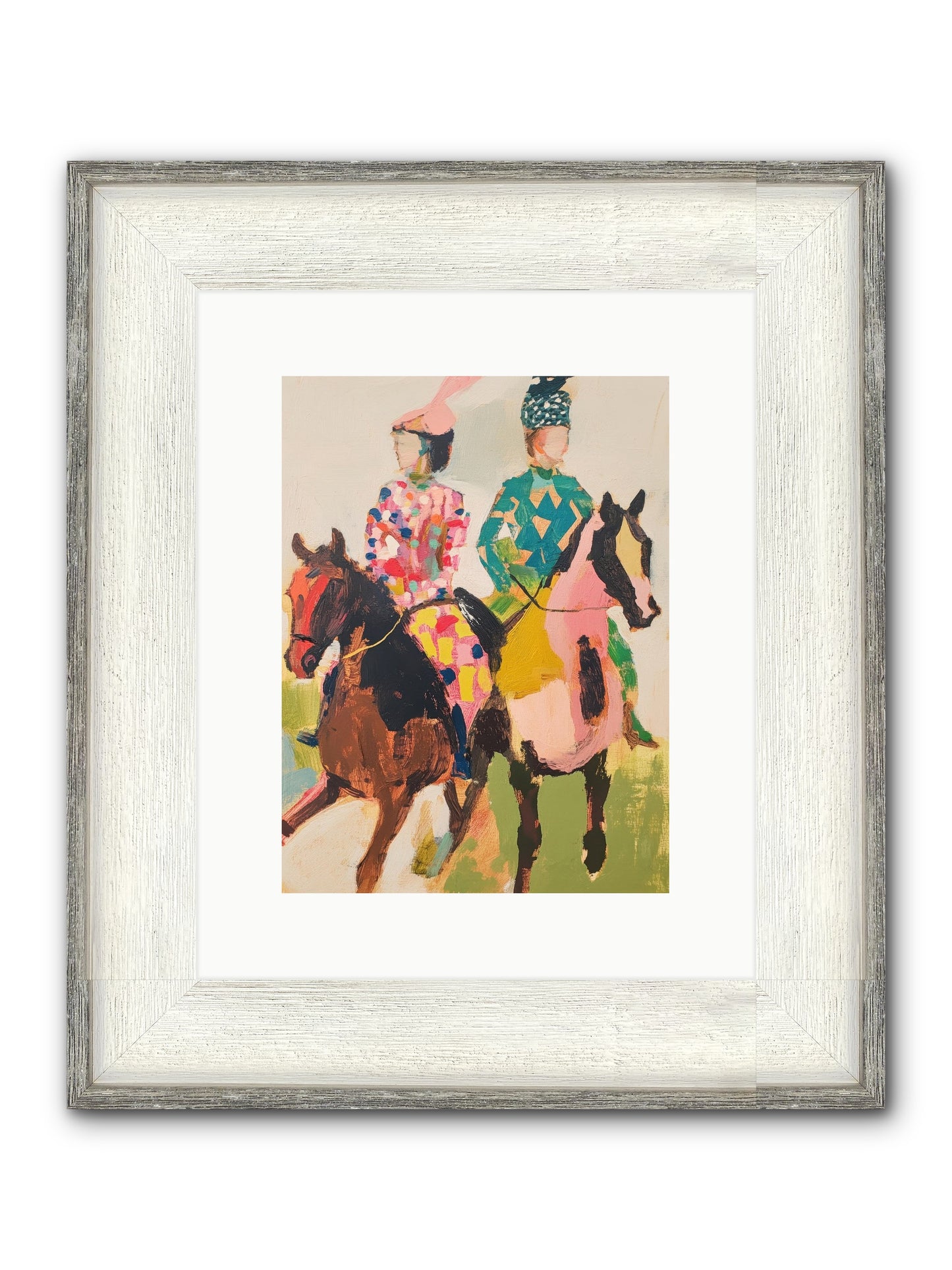 Dreamer's Canter No.3 Framed Print - Driftwood White 9x12