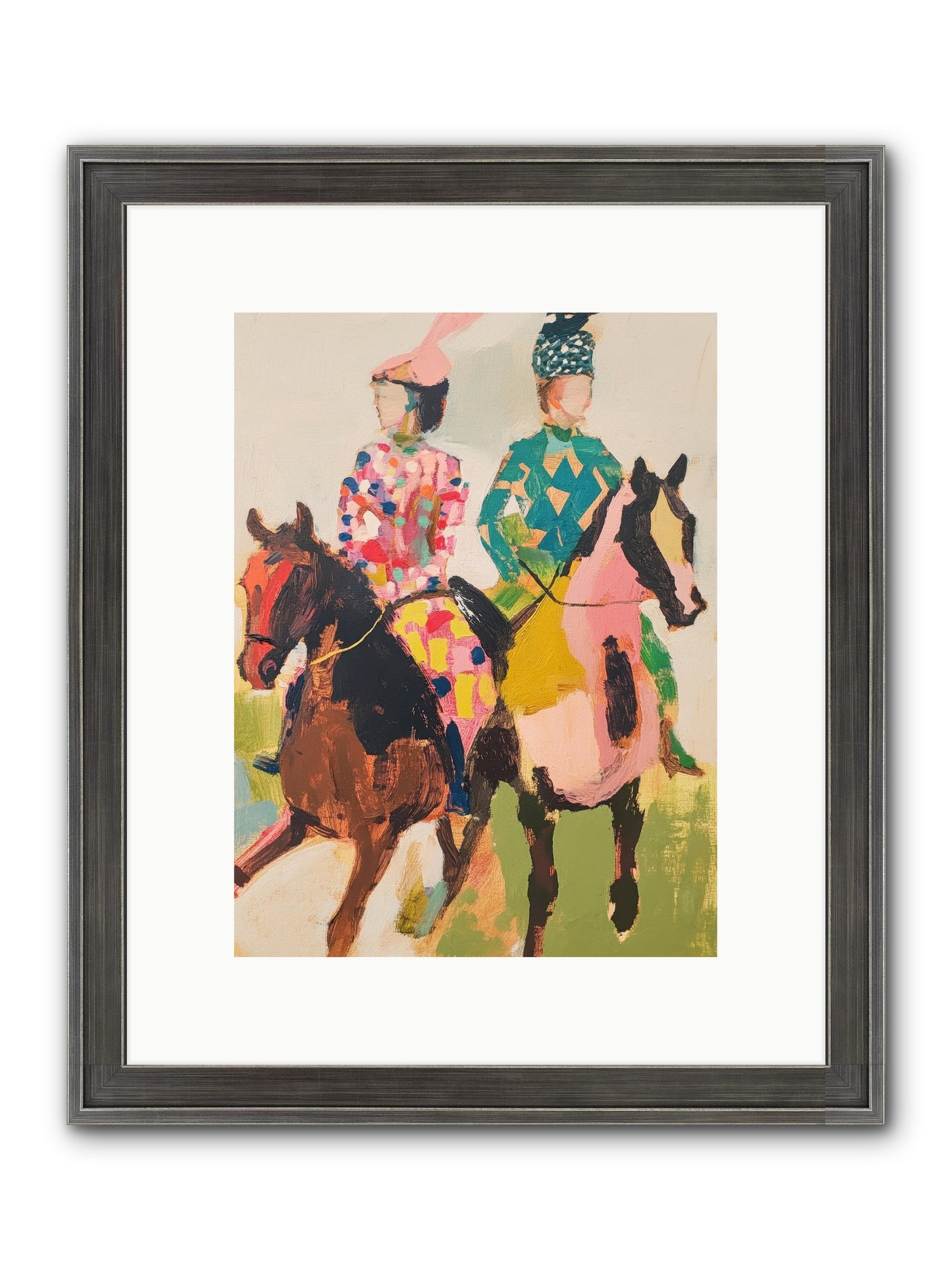 Dreamer's Canter No.3 Framed Print - Slimwoods Black/Silver 9x12