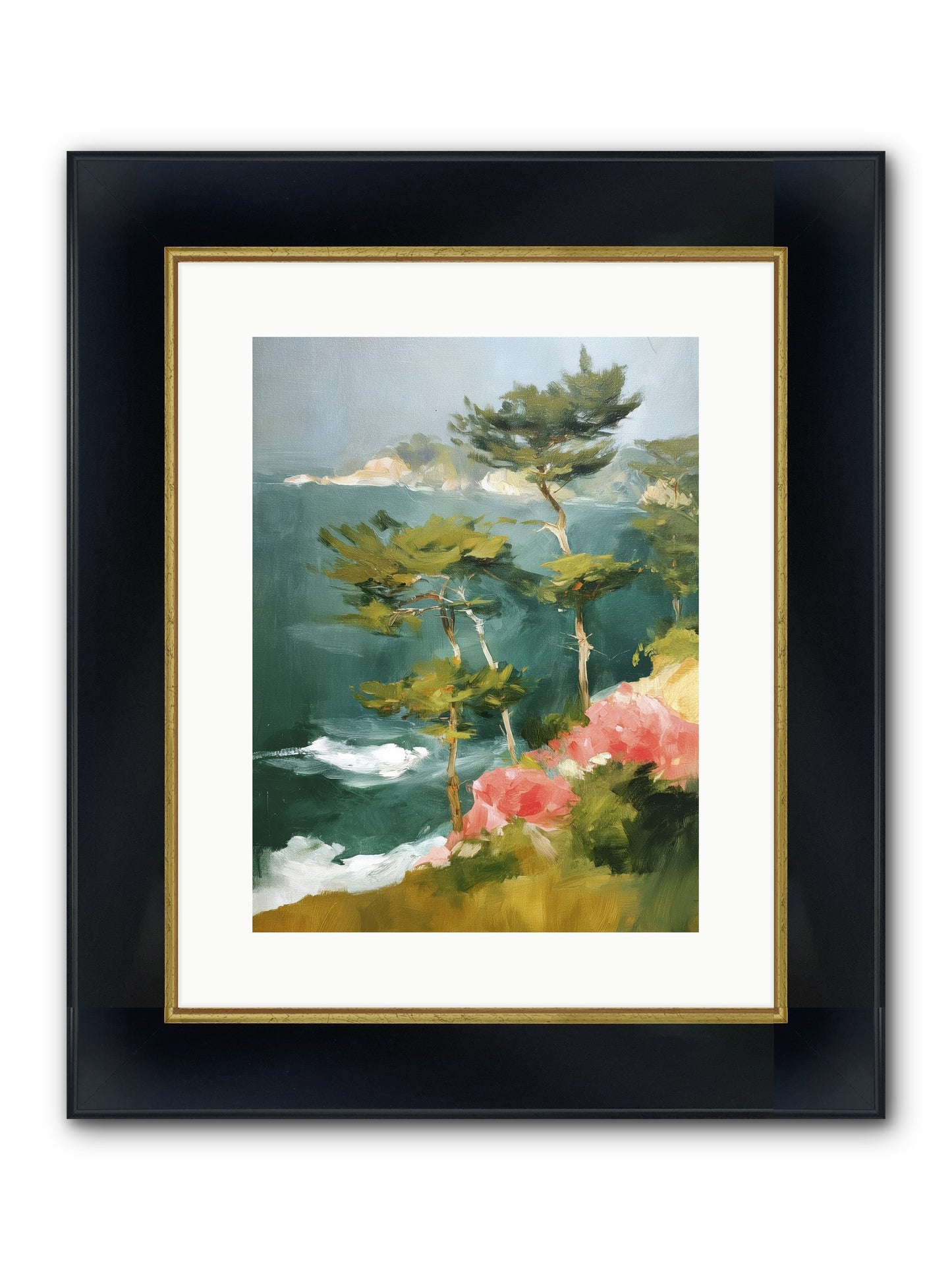 Dreaming Air Framed Print - Wide Black w/Gold 12x16