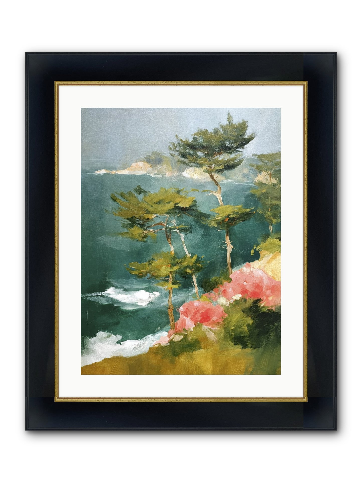 Dreaming Air Framed Print - Wide Black w/Gold 18x24