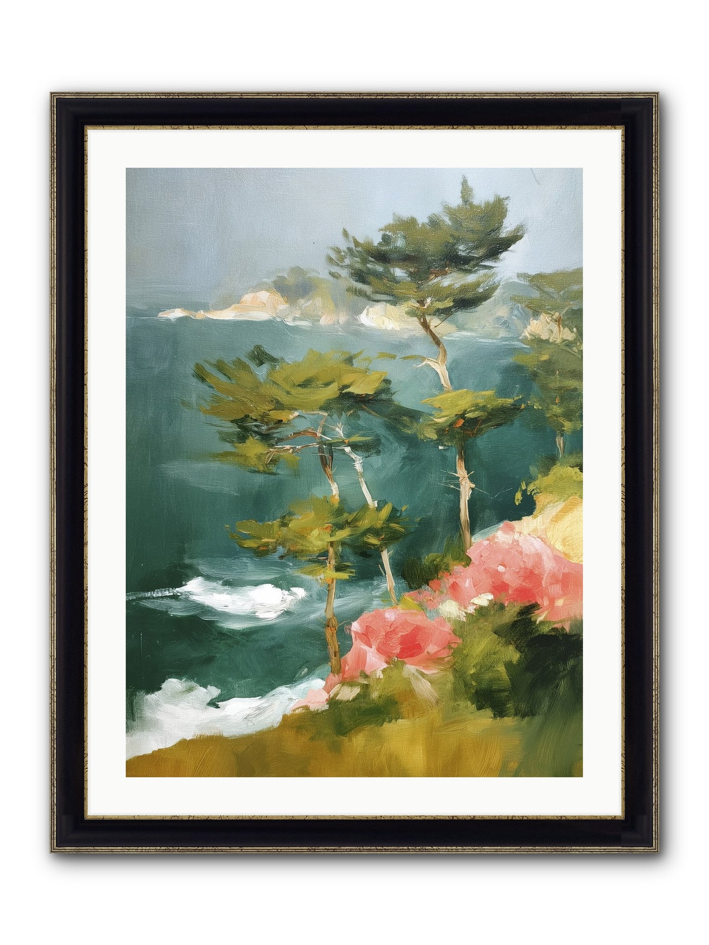 Dreaming Air Framed Print - Black & Gold 24x32