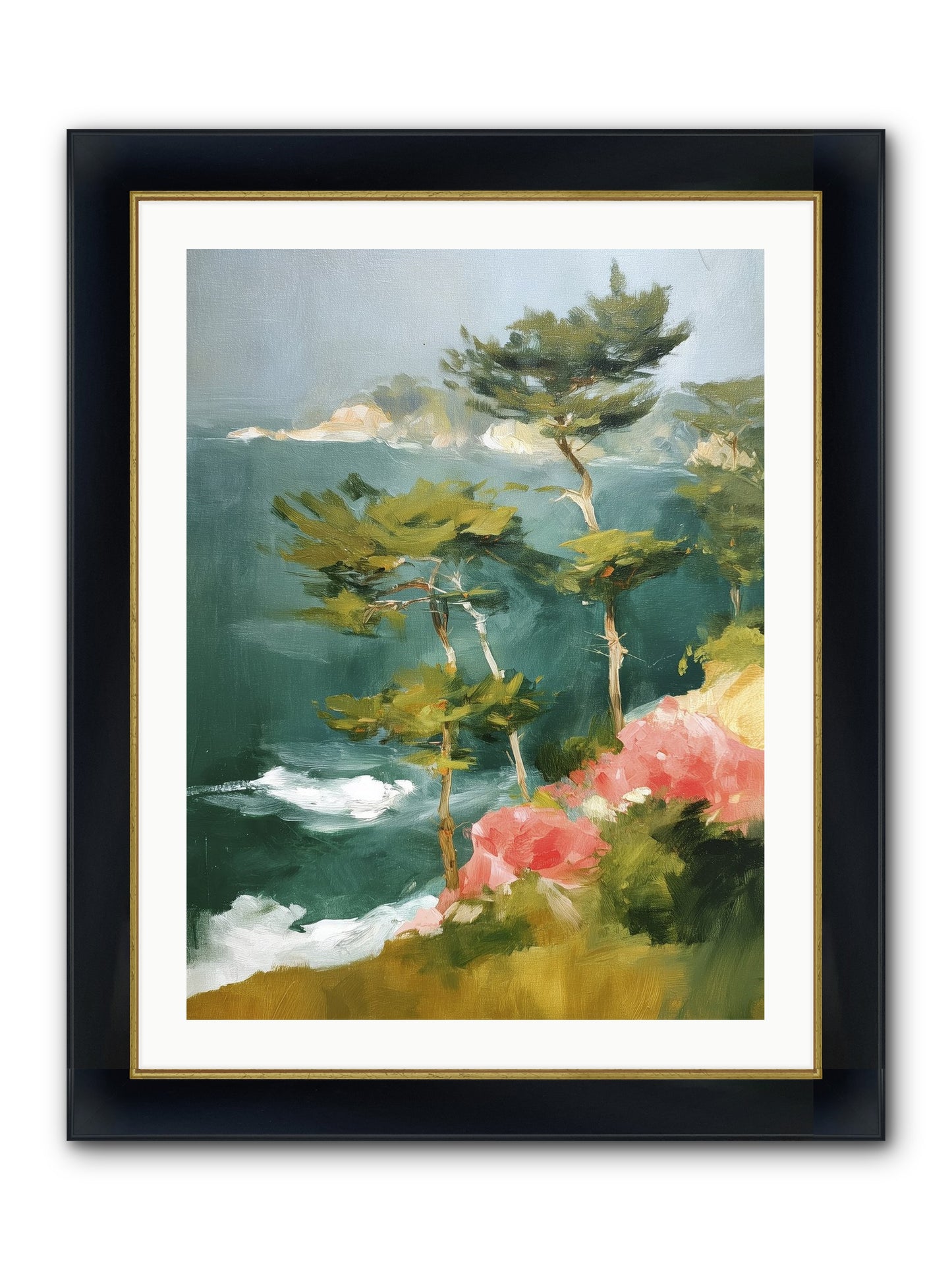 Dreaming Air Framed Print - Wide Black w/Gold 24x32