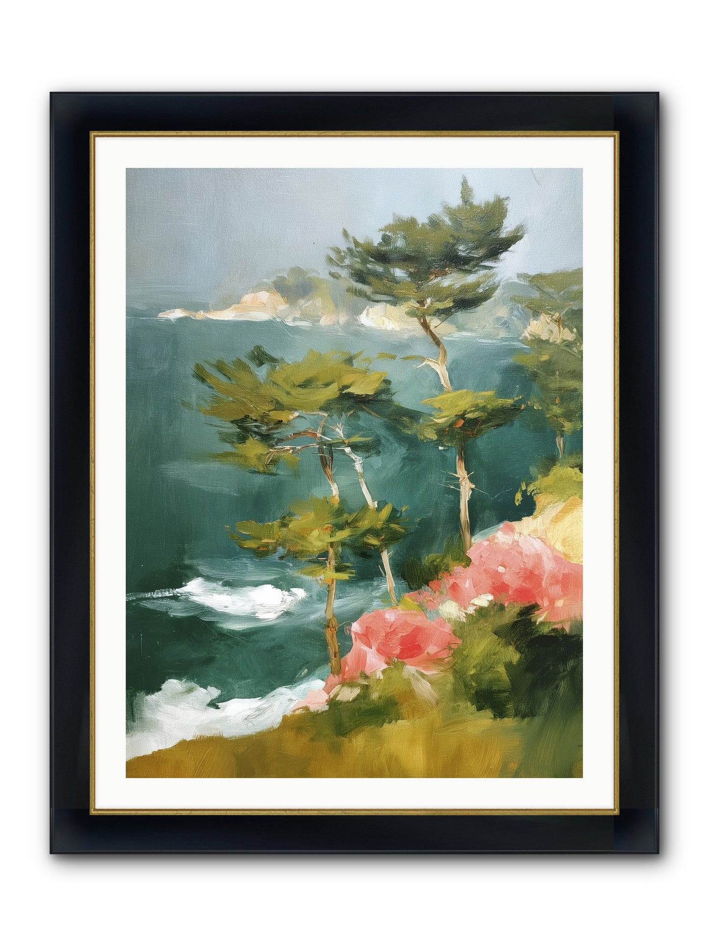 Dreaming Air Framed Print - Wide Black w/Gold 30x40