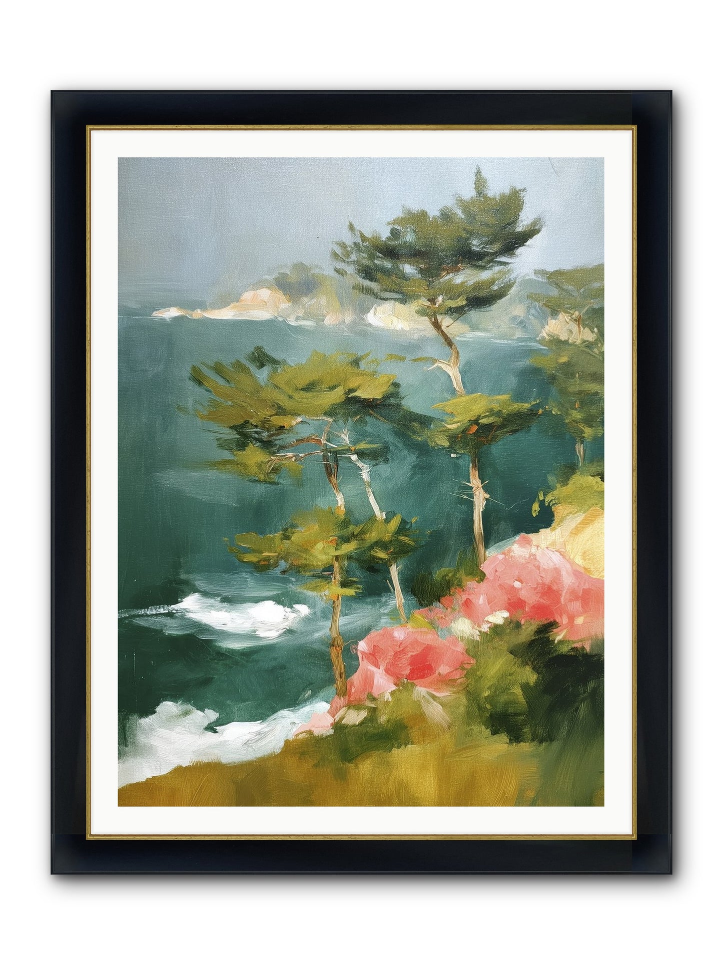 Dreaming Air Framed Print - Wide Black w/Gold 36x48