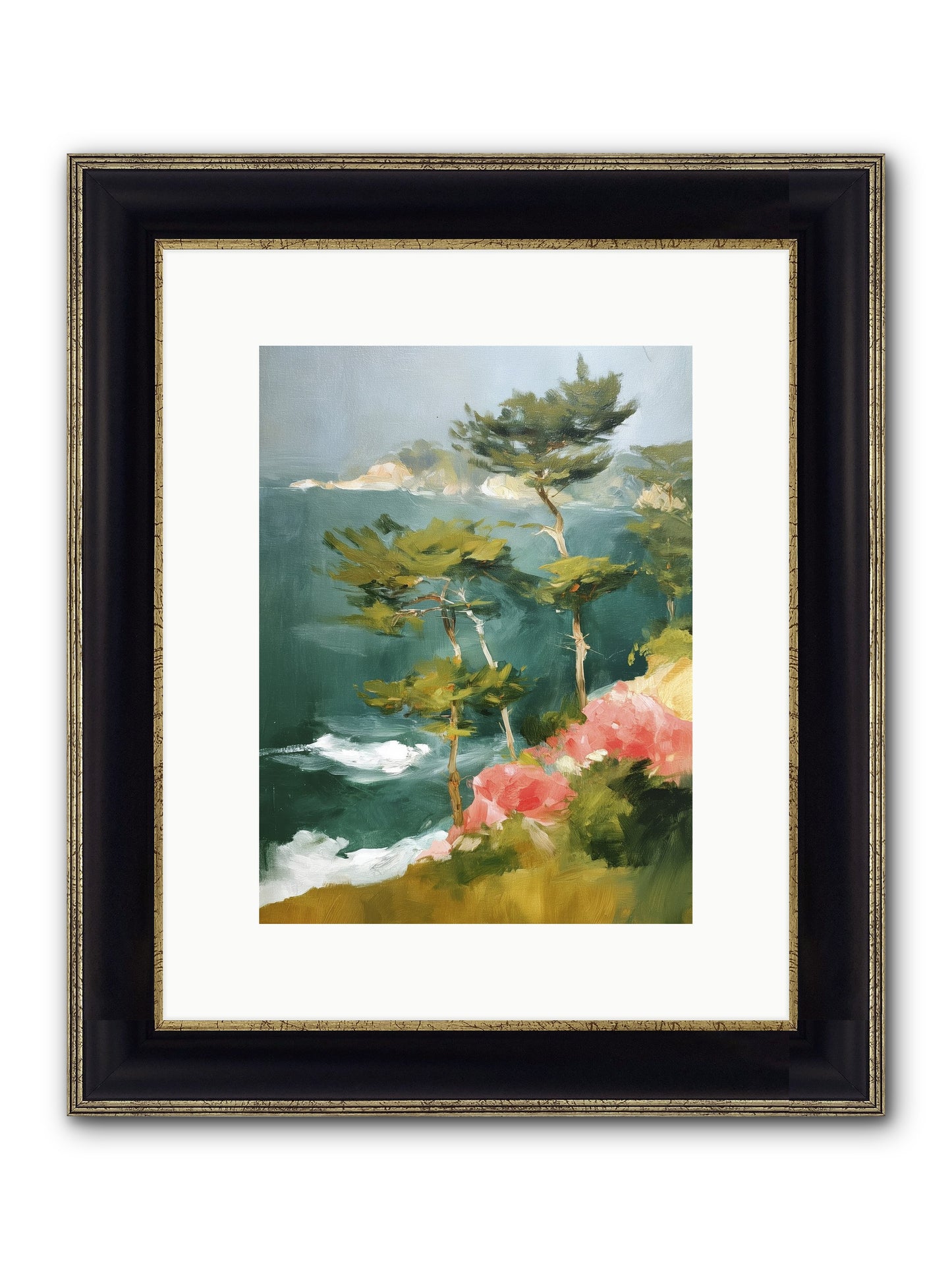 Dreaming Air Framed Print - Black & Gold 9x12