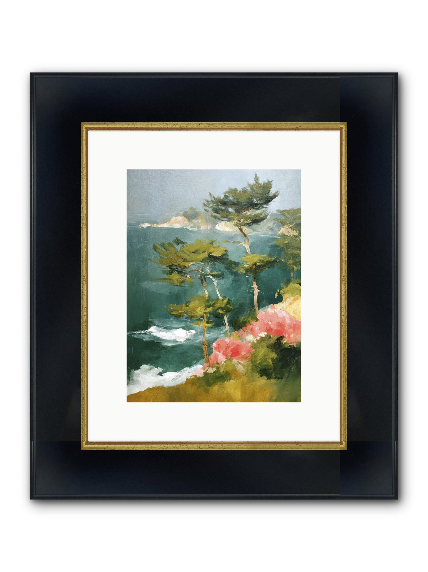 Dreaming Air Framed Print - Wide Black w/Gold 9x12