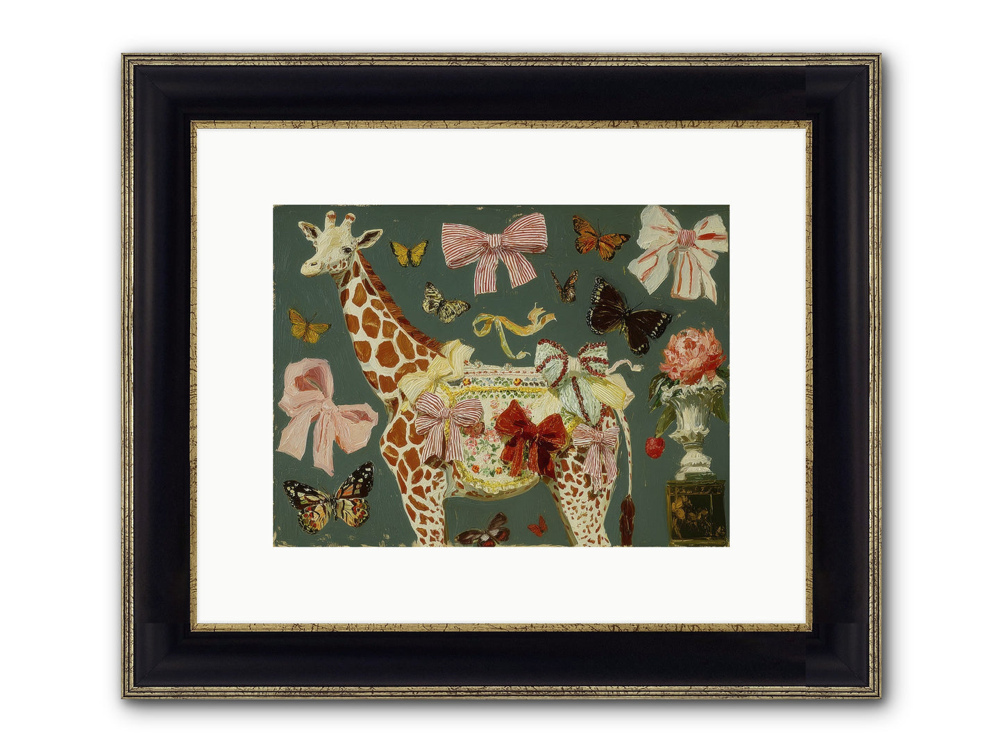 Dreamlands Framed Print - Black & Gold 12x9