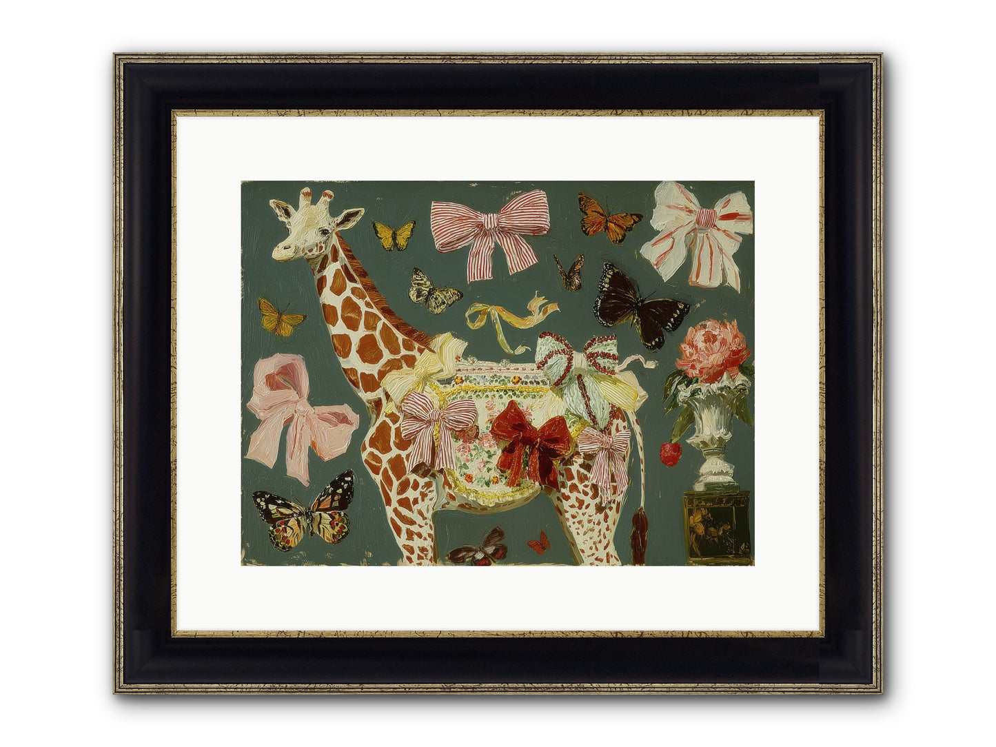 Dreamlands Framed Print - Black & Gold 16x12