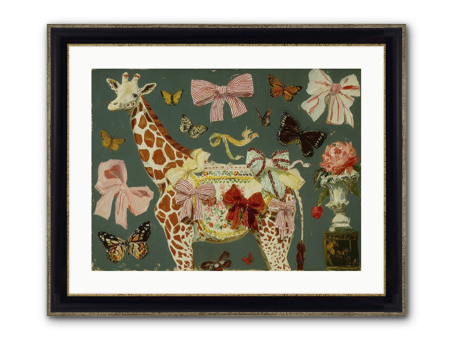 Dreamlands Framed Print - Black & Gold 24x18