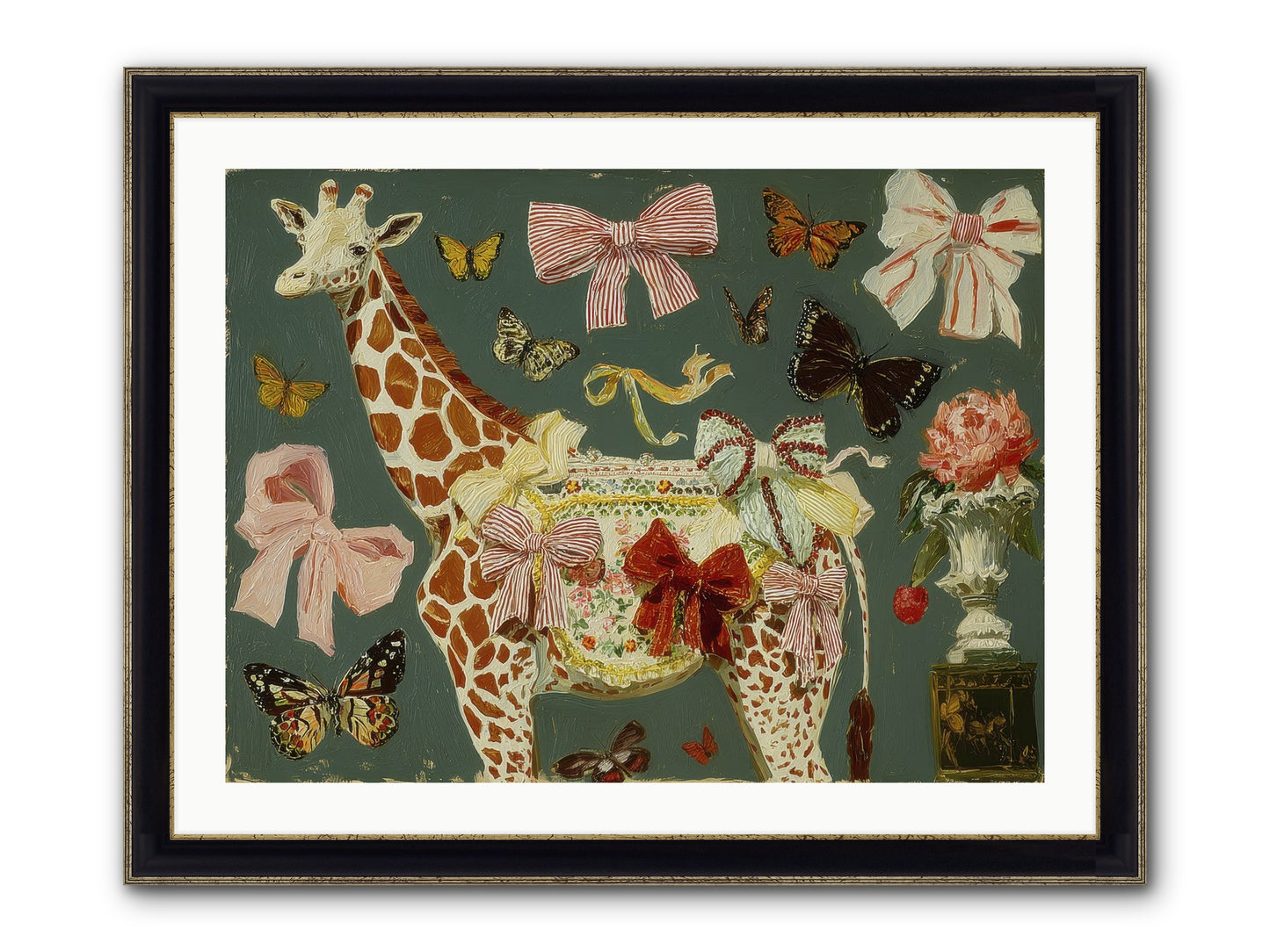 Dreamlands Framed Print - Black & Gold 32x24