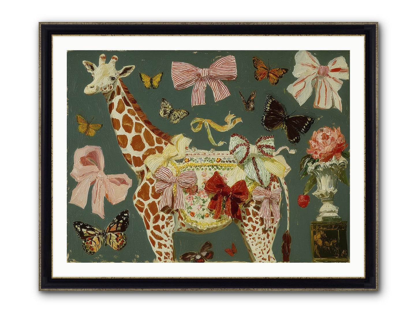 Dreamlands Framed Print - Black & Gold 40x30
