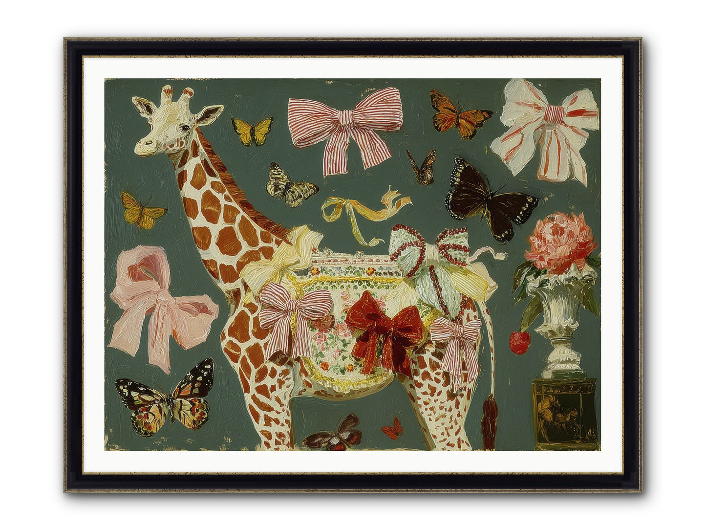 Dreamlands Framed Print - Black & Gold 48x36