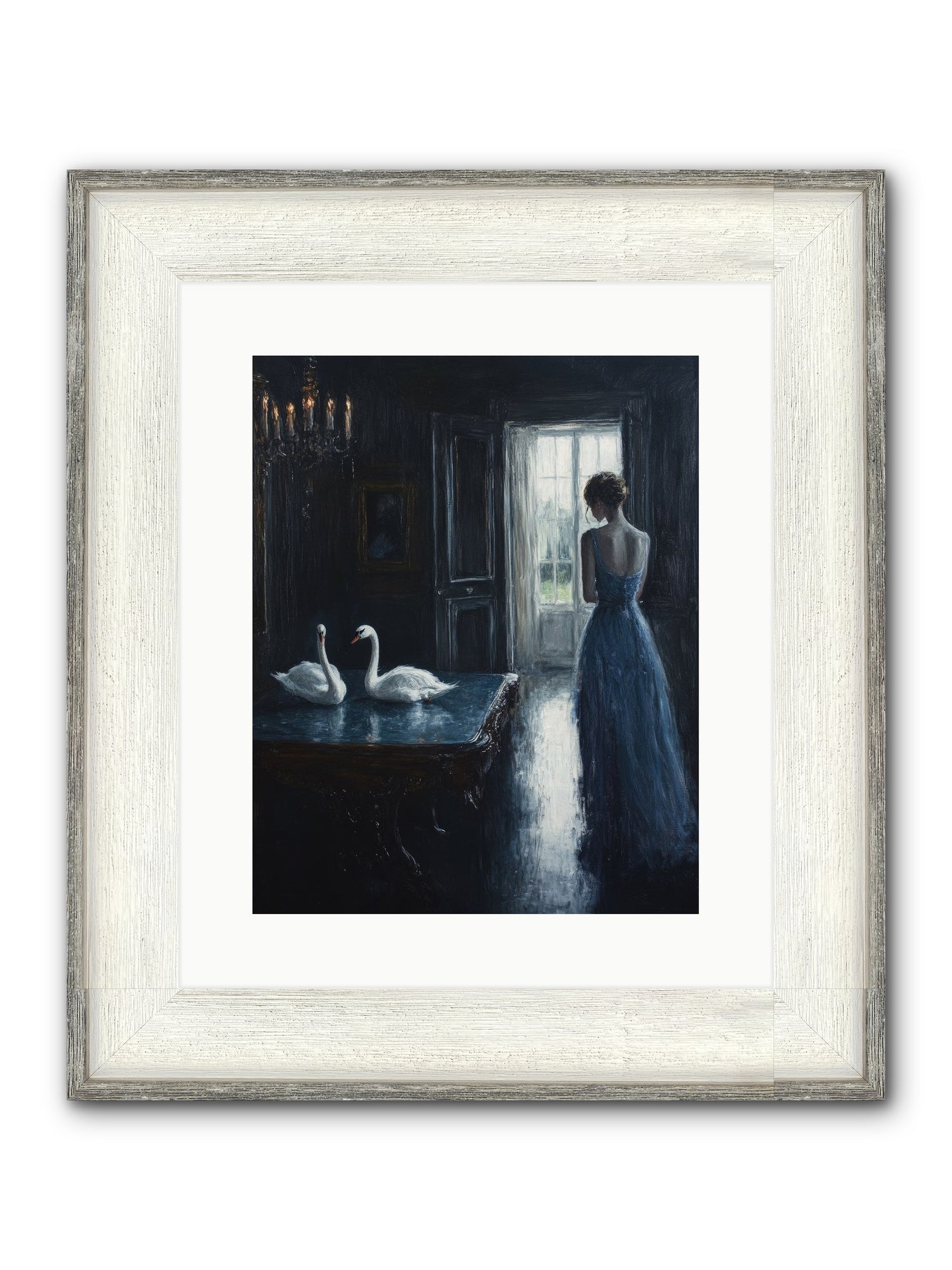 Dreams Beyond Time Framed Print - Driftwood White 12x15
