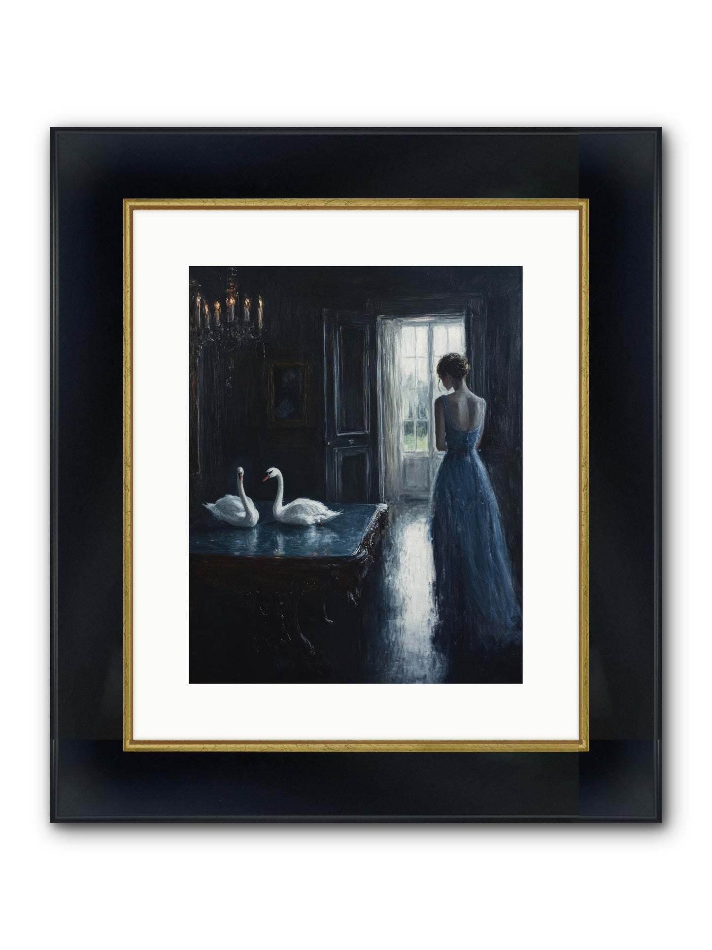 Dreams Beyond Time Framed Print - Wide Black w/Gold 12x15