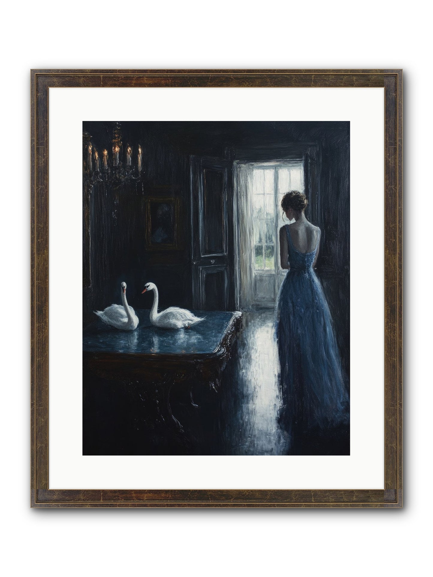 Dreams Beyond Time Framed Print - Slimwoods Black/Gold 16x20
