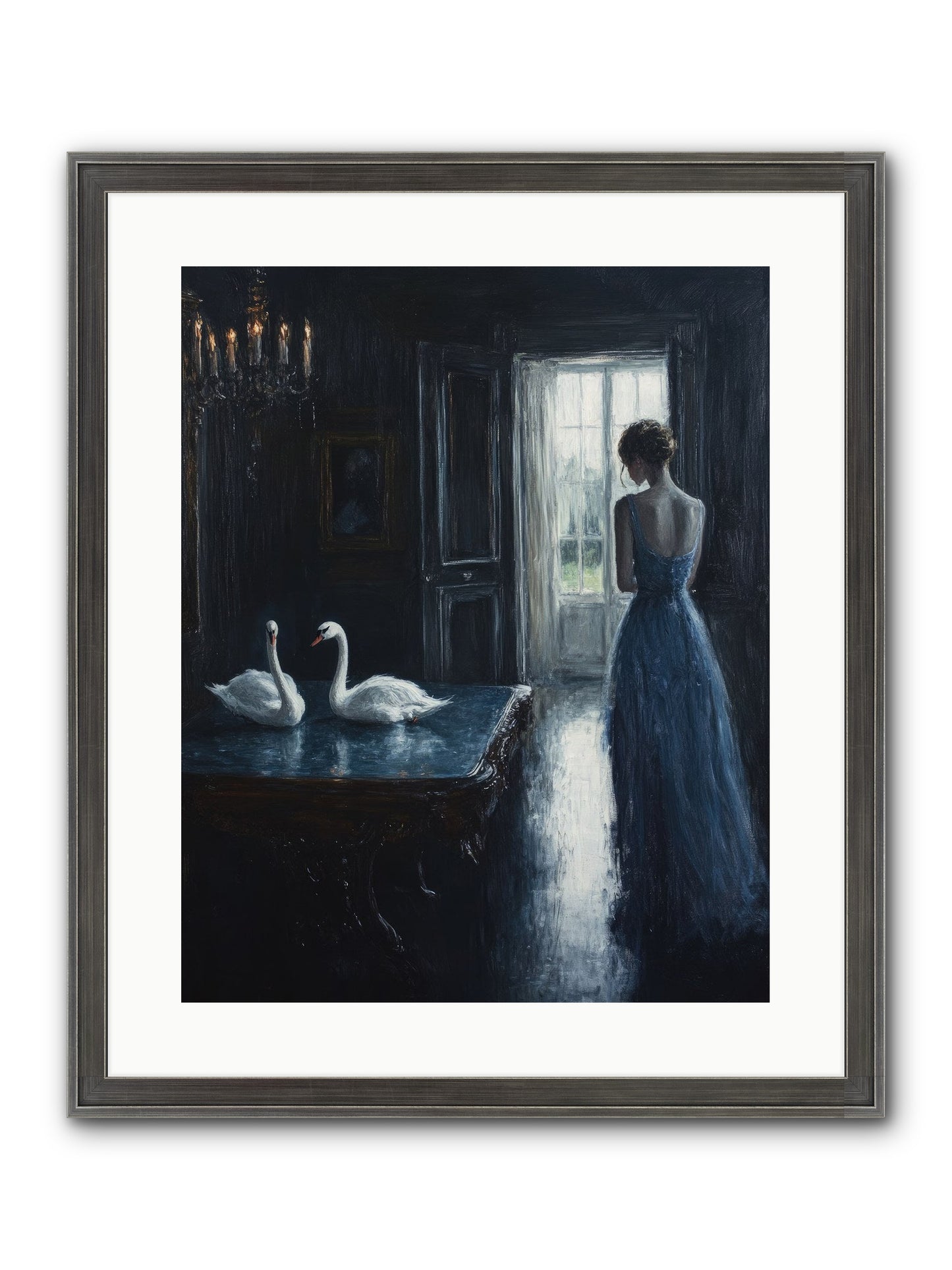 Dreams Beyond Time Framed Print - Slimwoods Black/Silver 16x20