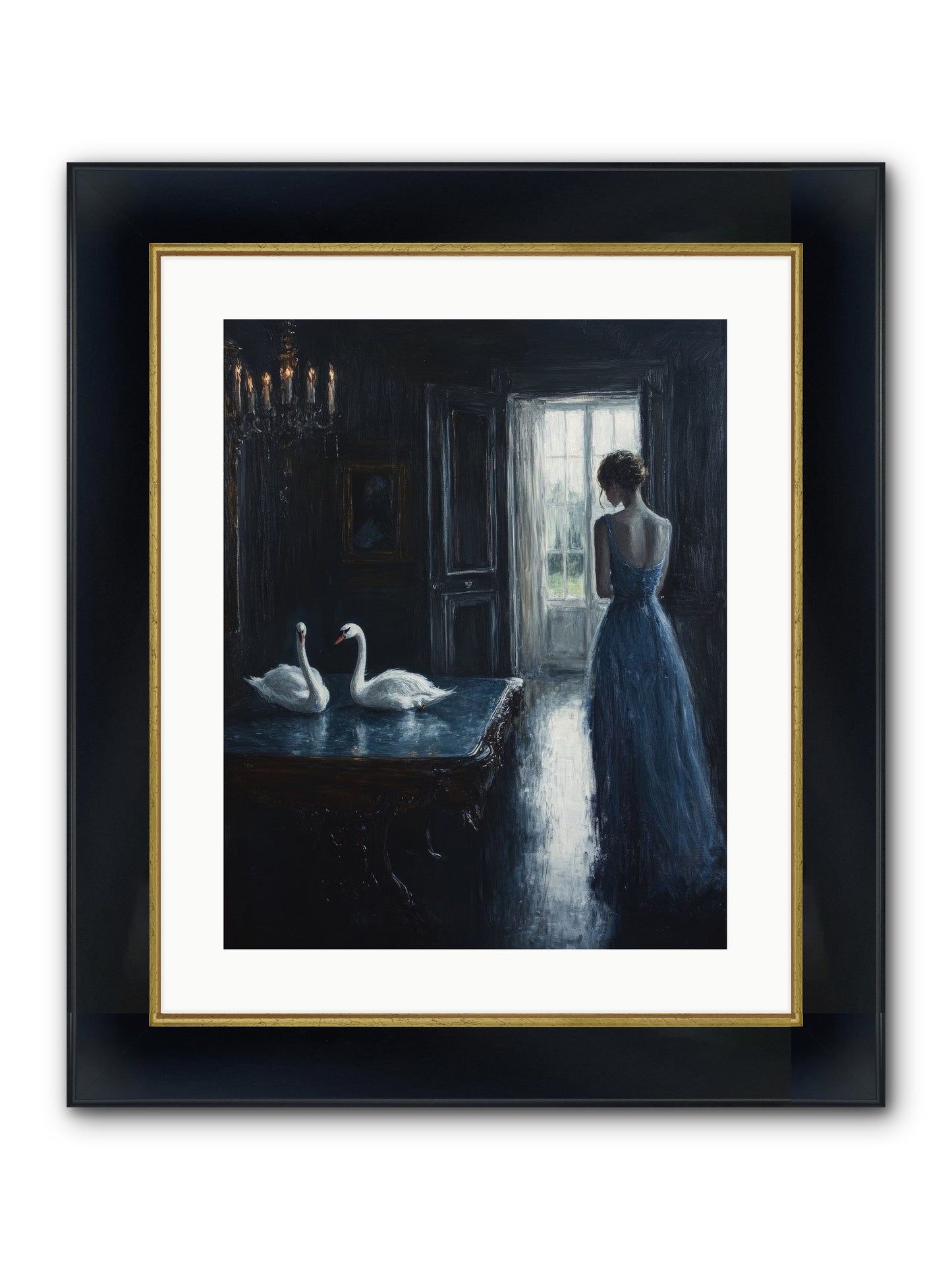 Dreams Beyond Time Framed Print - Wide Black w/Gold 16x20
