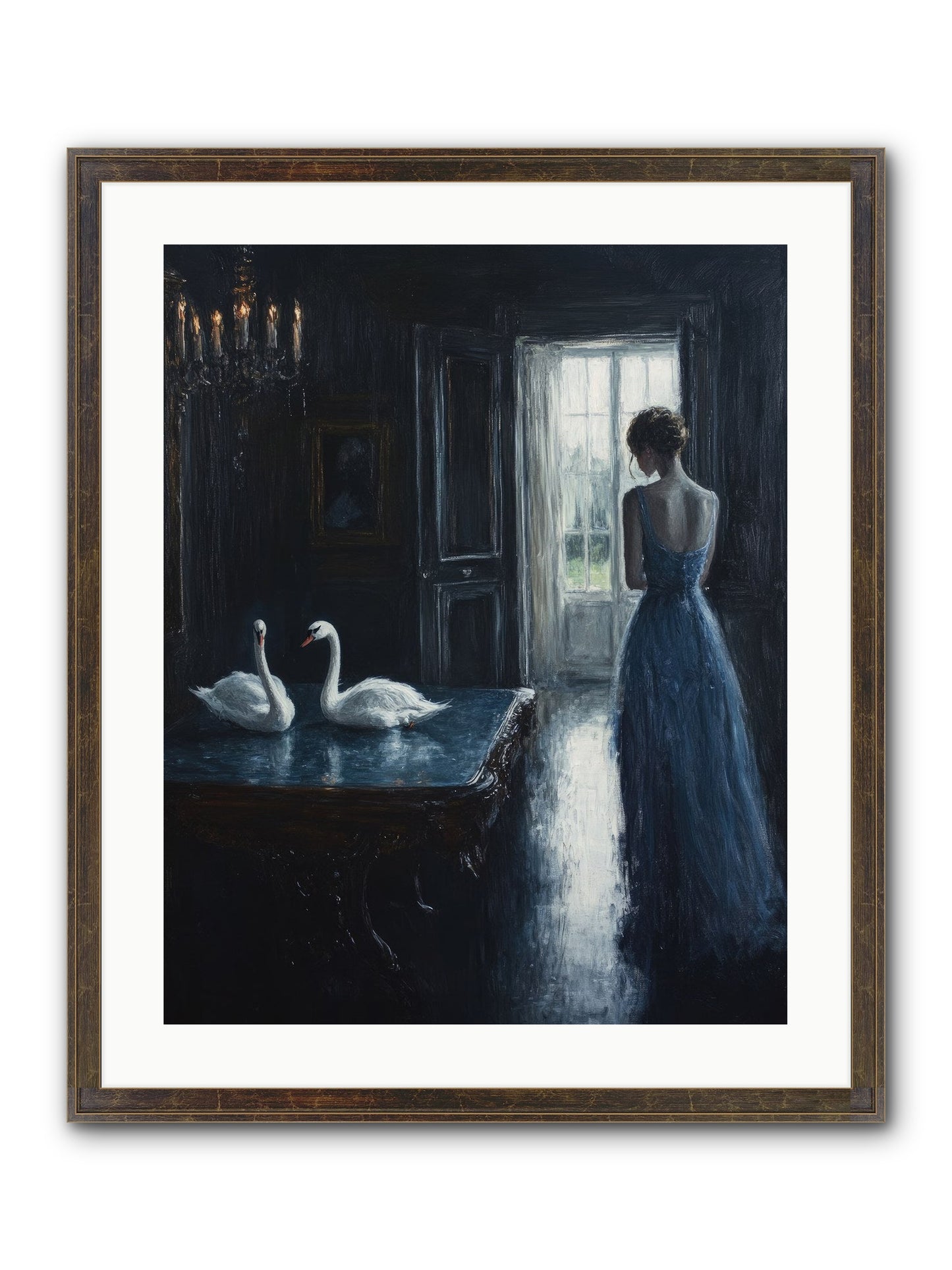 Dreams Beyond Time Framed Print - Slimwoods Black/Gold 20x25