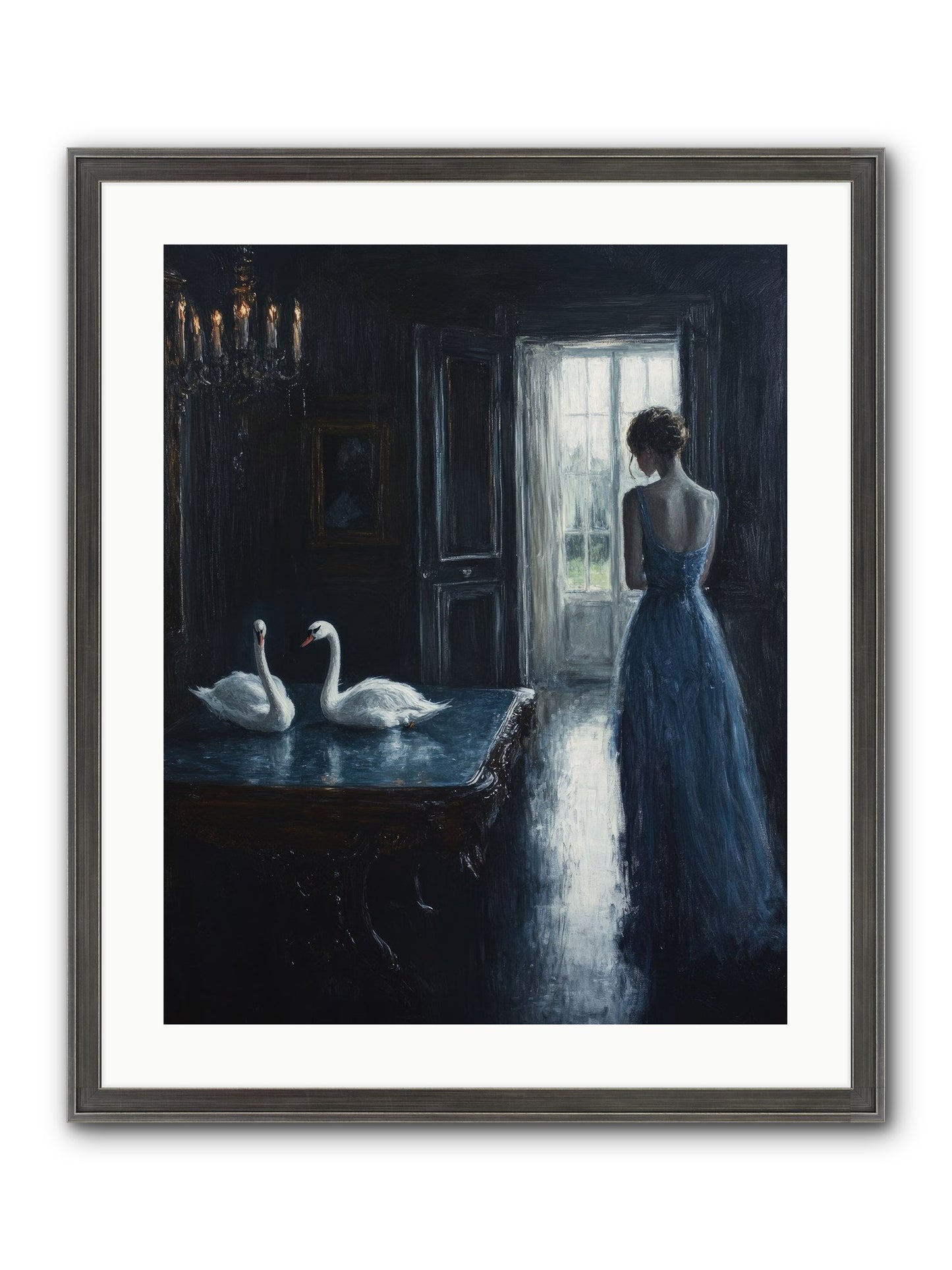 Dreams Beyond Time Framed Print - Slimwoods Black/Silver 20x25
