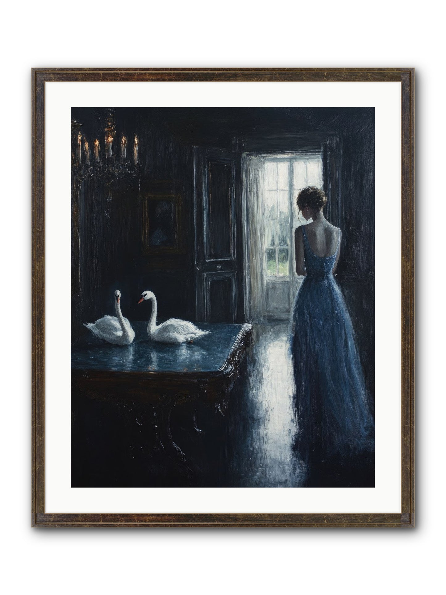 Dreams Beyond Time Framed Print - Slimwoods Black/Gold 24x30