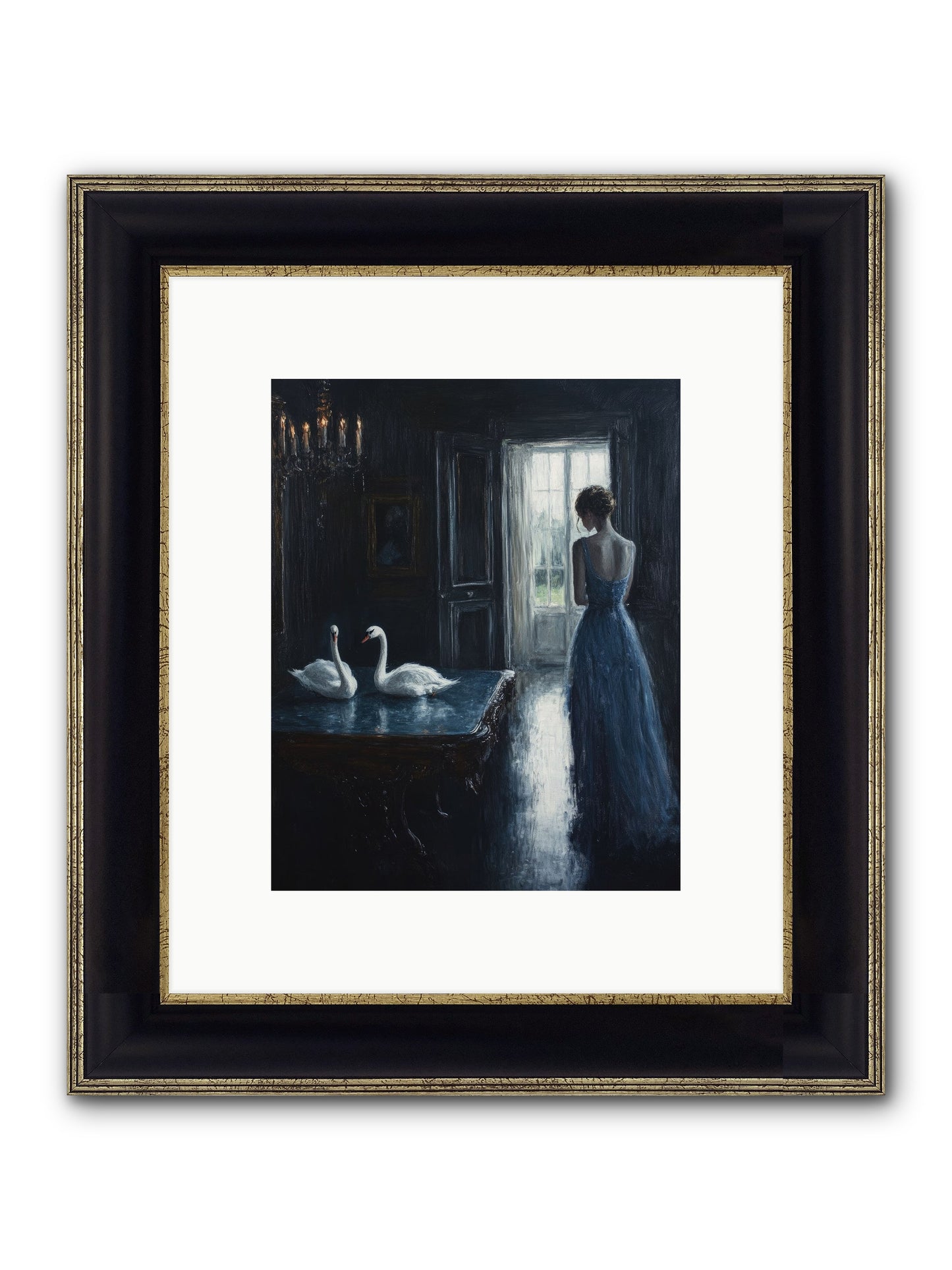 Dreams Beyond Time Framed Print - Black & Gold 8x10