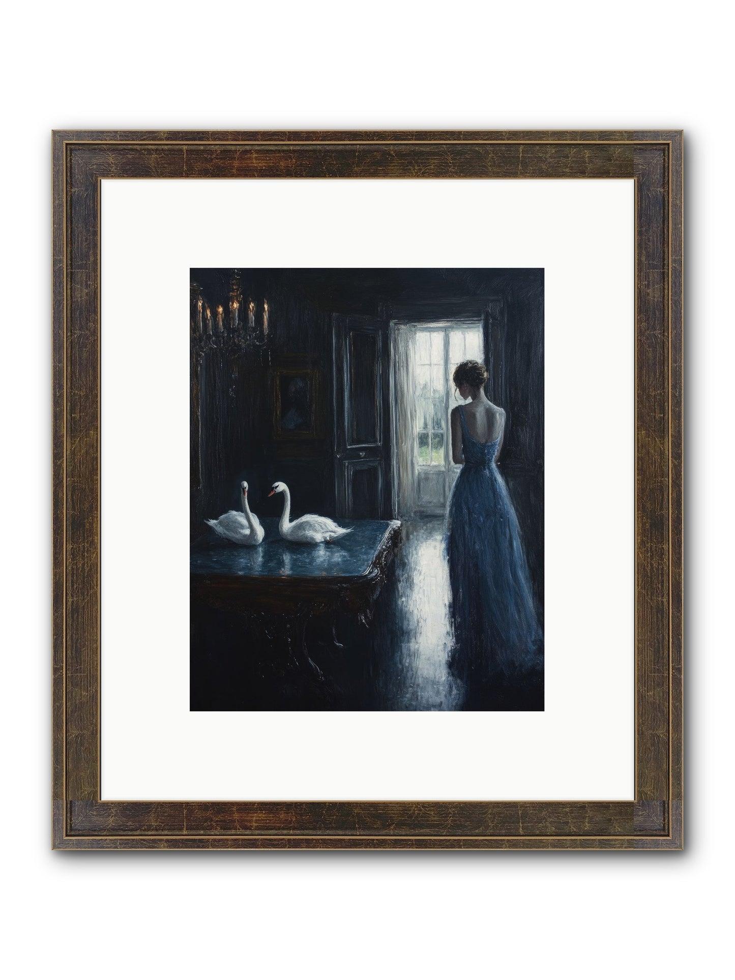 Dreams Beyond Time Framed Print - Slimwoods Black/Gold 8x10