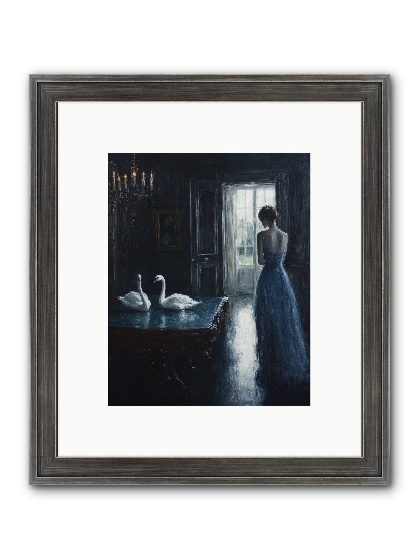 Dreams Beyond Time Framed Print - Slimwoods Black/Silver 8x10
