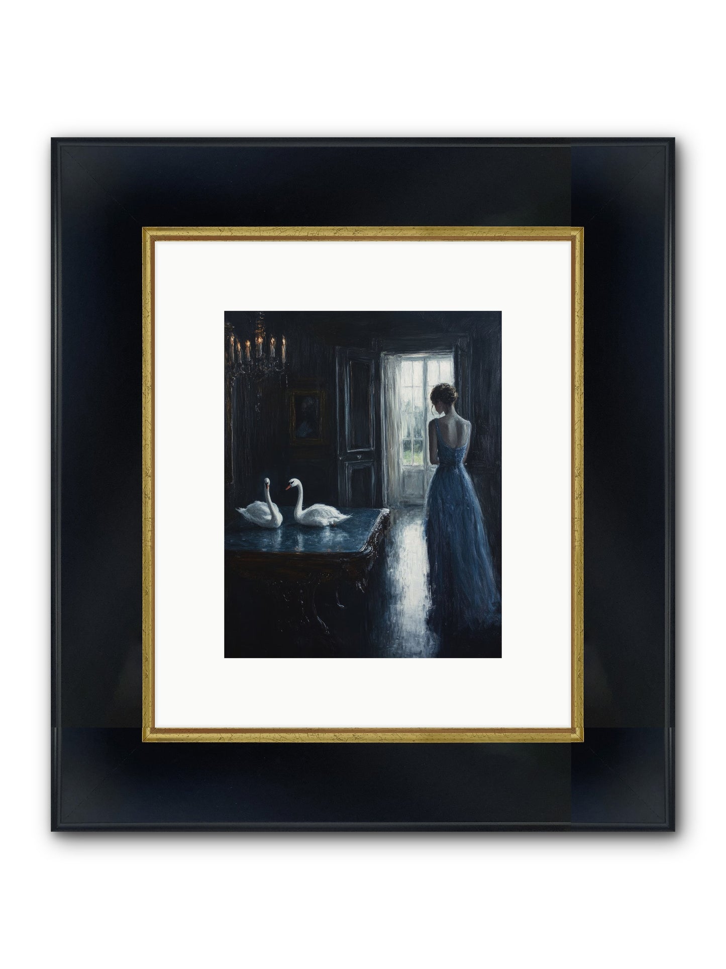 Dreams Beyond Time Framed Print - Wide Black w/Gold 8x10