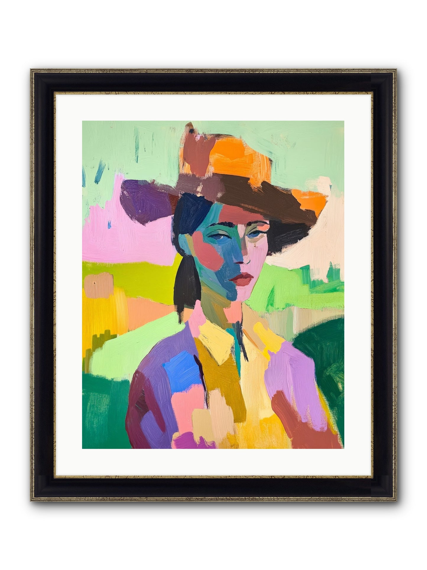Dreams In Desert Rose Framed Print - Black & Gold 20x25