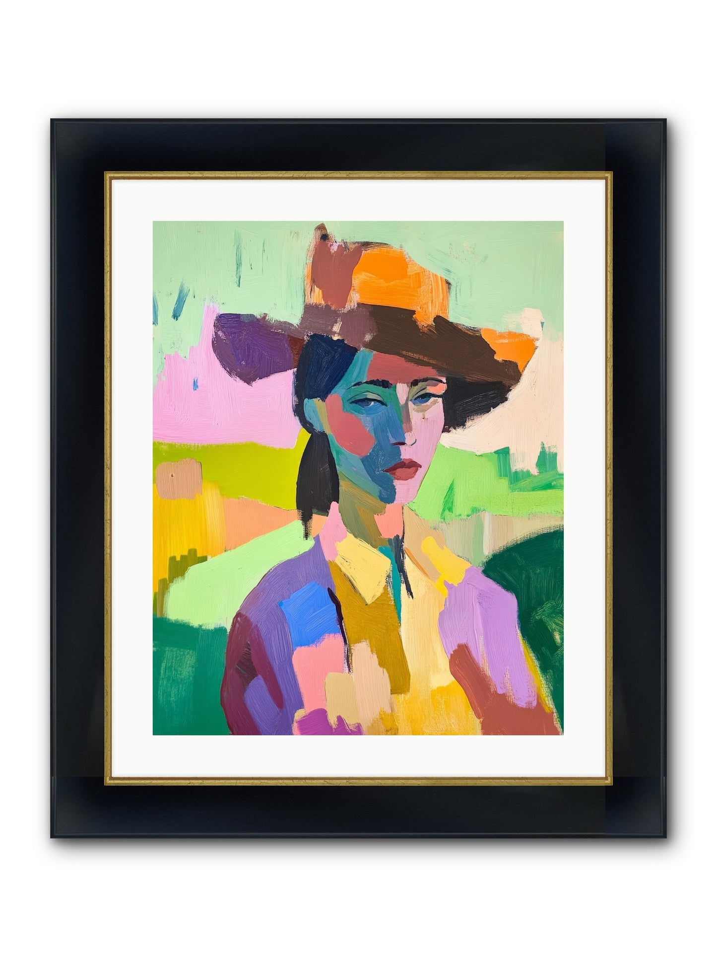 Dreams In Desert Rose Framed Print - Wide Black w/Gold 20x25