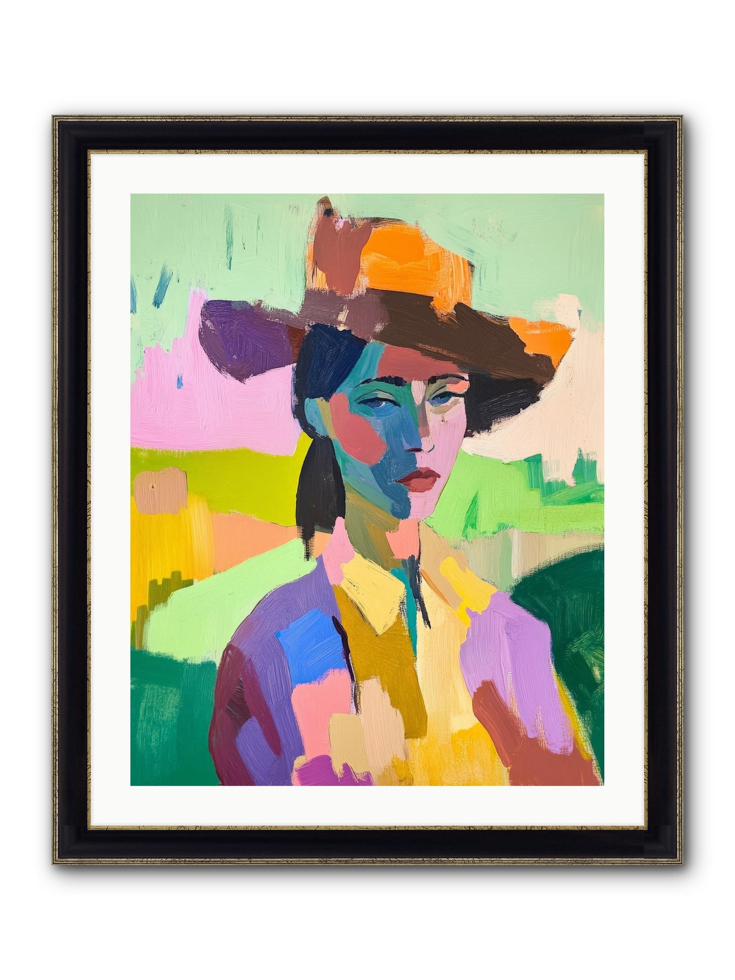 Dreams In Desert Rose Framed Print - Black & Gold 24x30