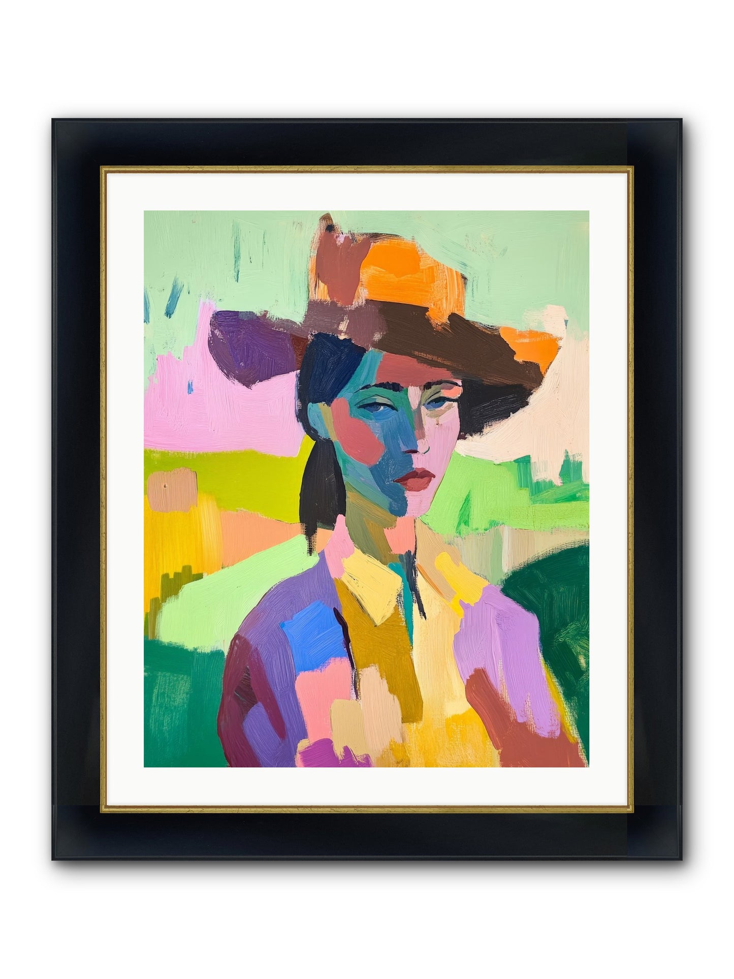Dreams In Desert Rose Framed Print - Wide Black w/Gold 24x30
