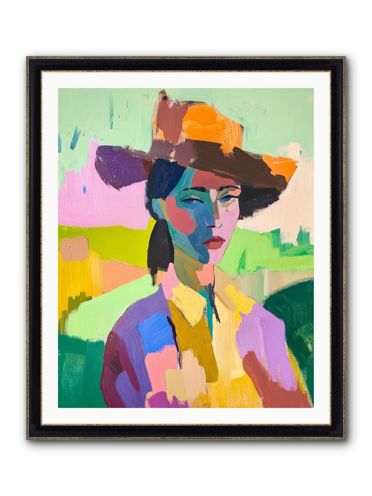 Dreams In Desert Rose Framed Print - Black & Gold 32x40
