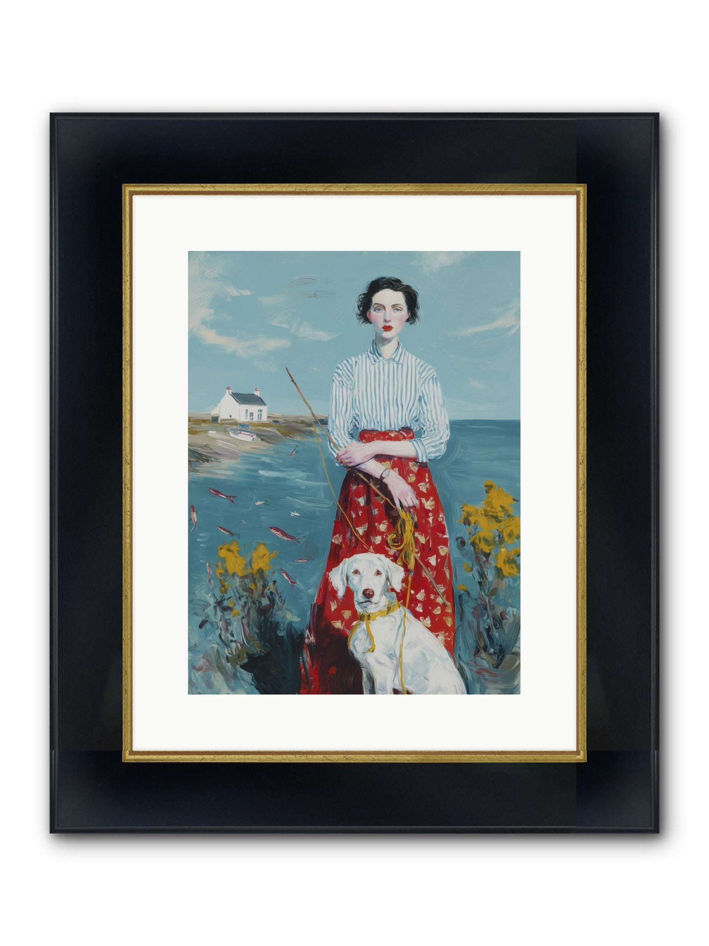 Dreams On Hold Framed Print - Wide Black w/Gold 12x16