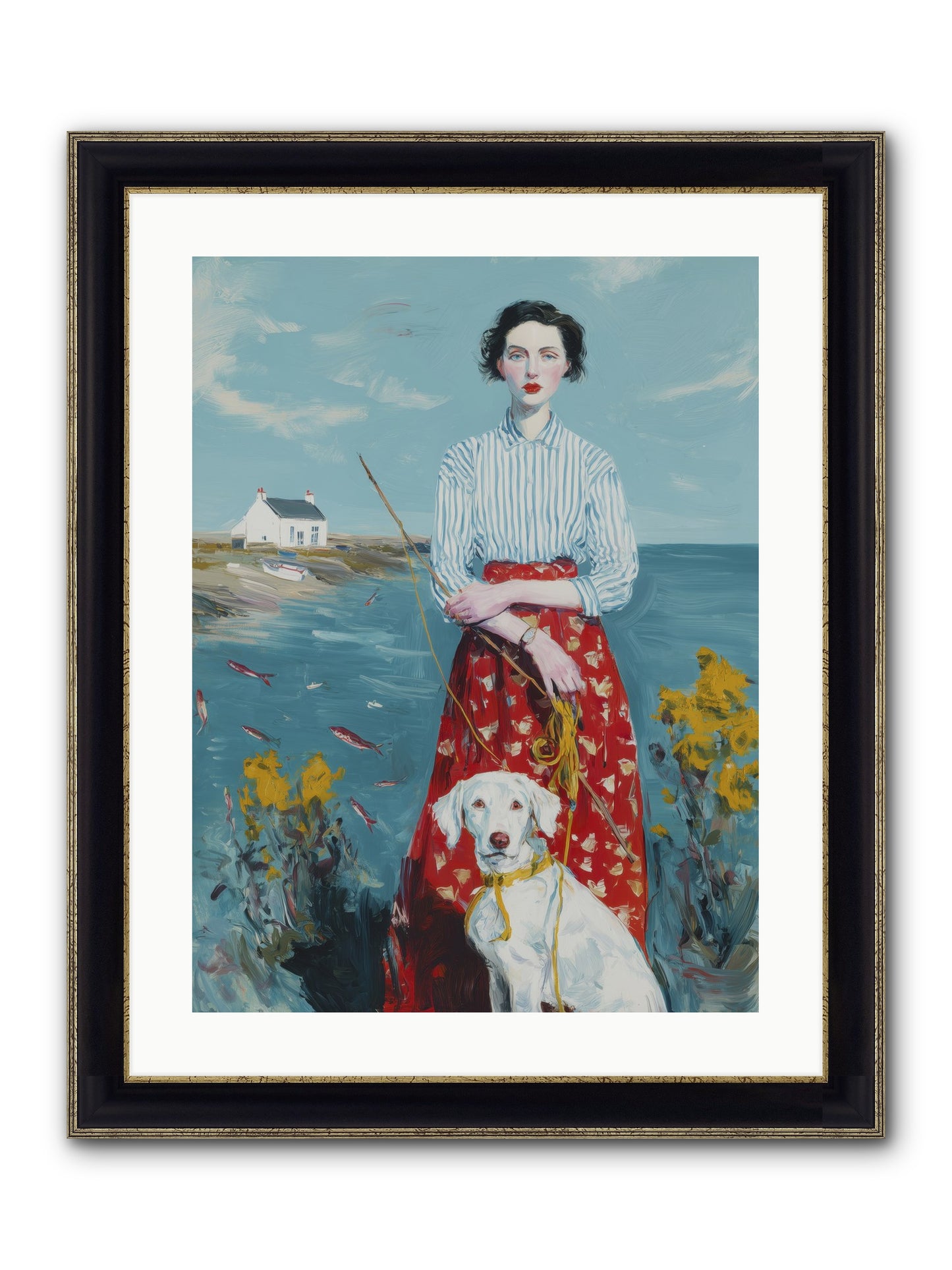 Dreams On Hold Framed Print - Black & Gold 18x24