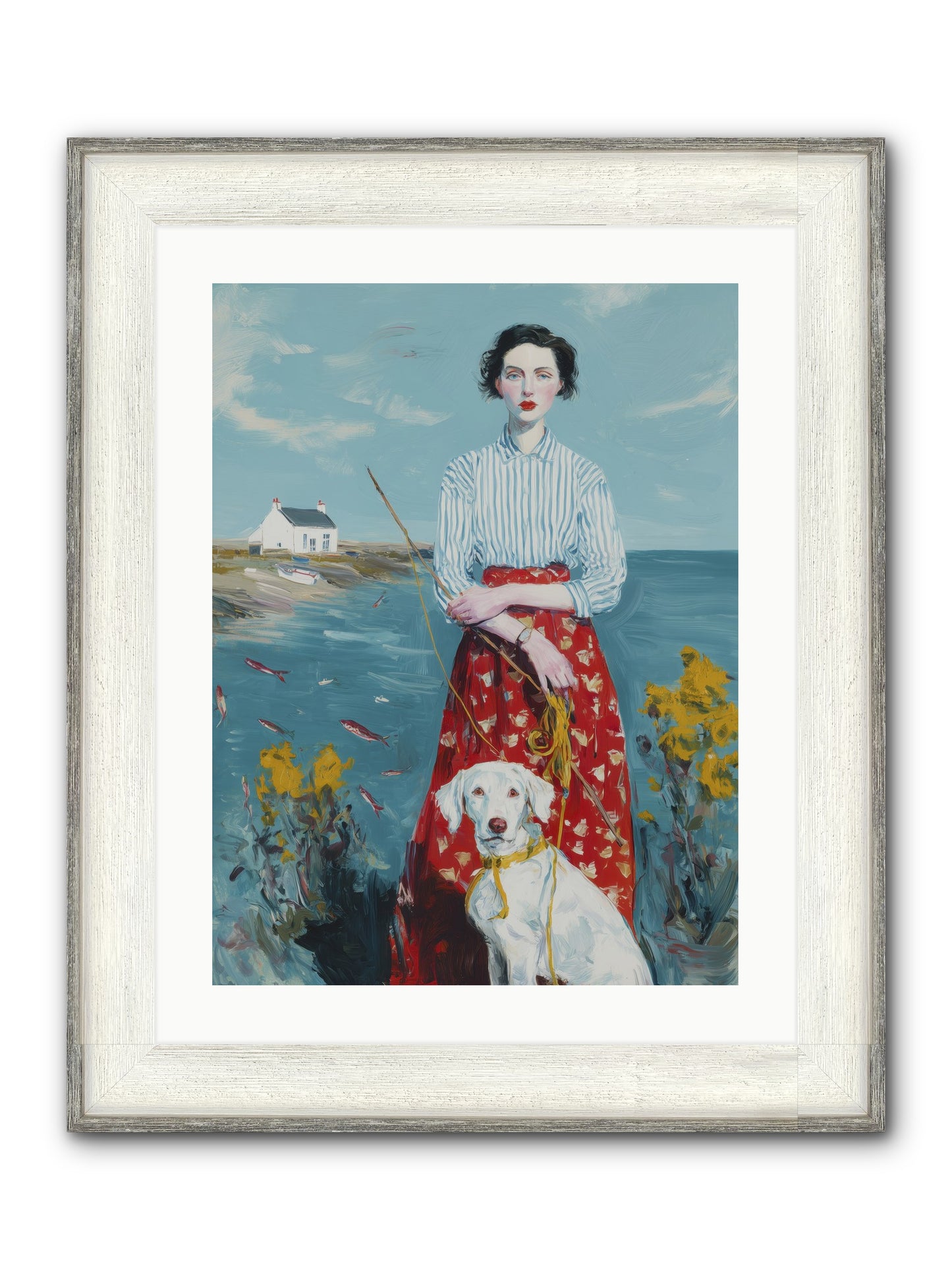 Dreams On Hold Framed Print - Driftwood White 18x24