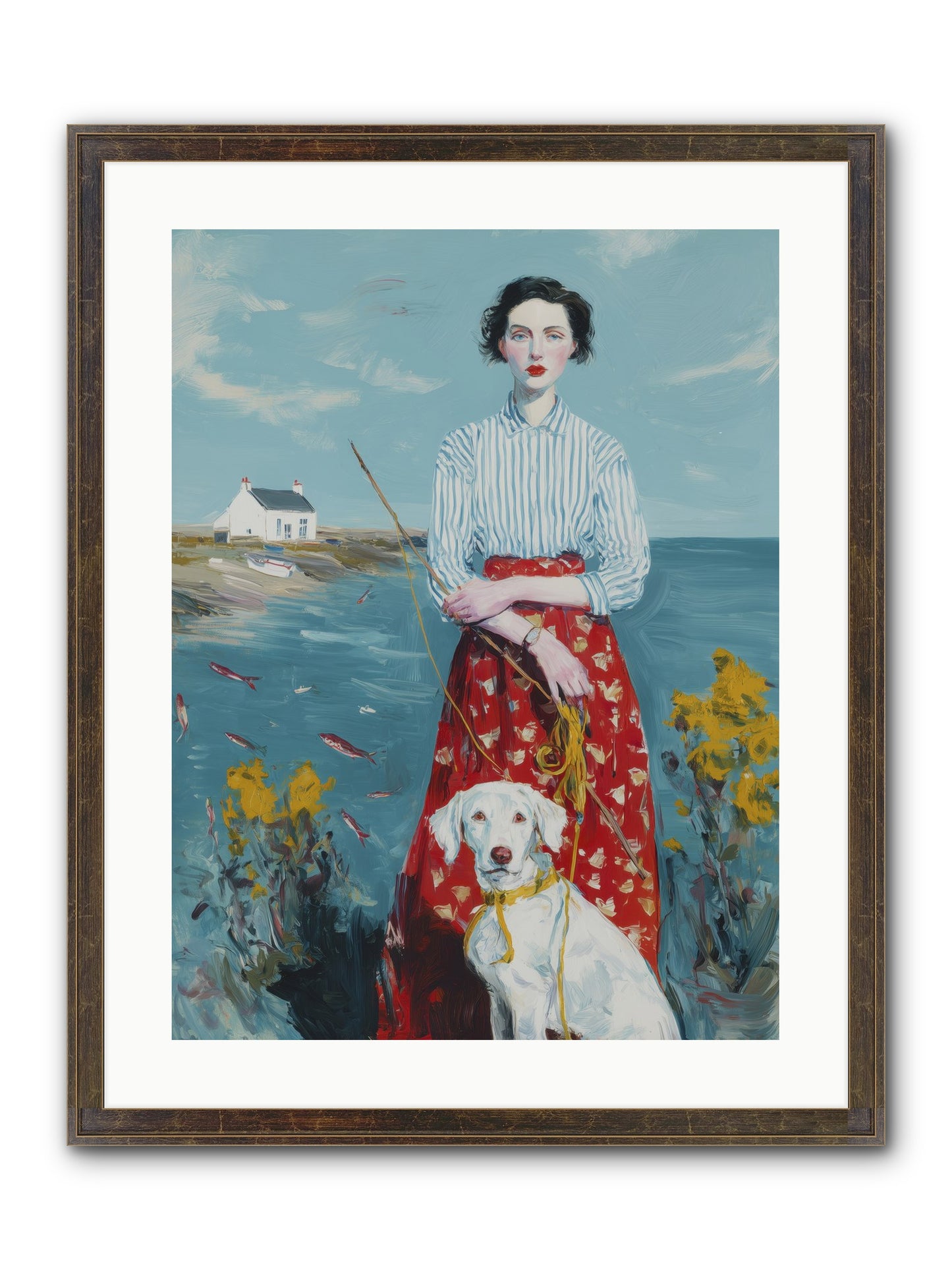 Dreams On Hold Framed Print - Slimwoods Black/Gold 18x24