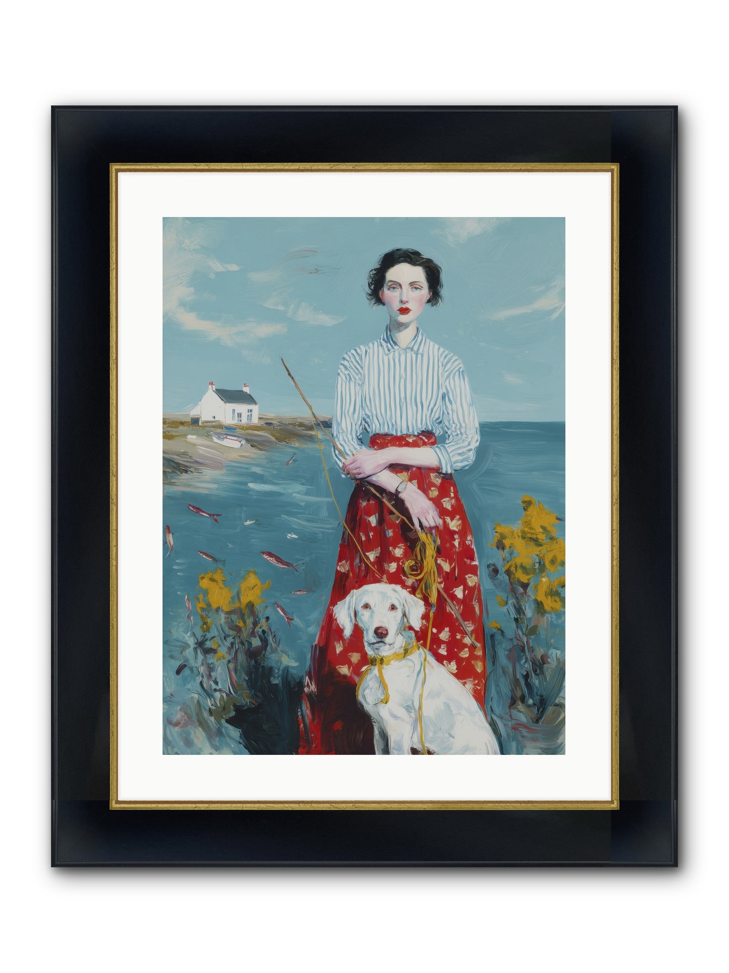 Dreams On Hold Framed Print - Wide Black w/Gold 18x24