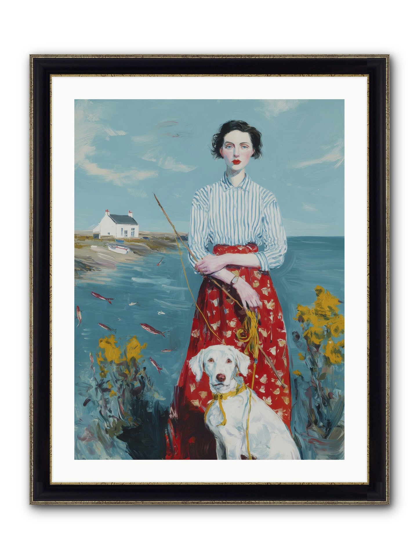Dreams On Hold Framed Print - Black & Gold 24x32