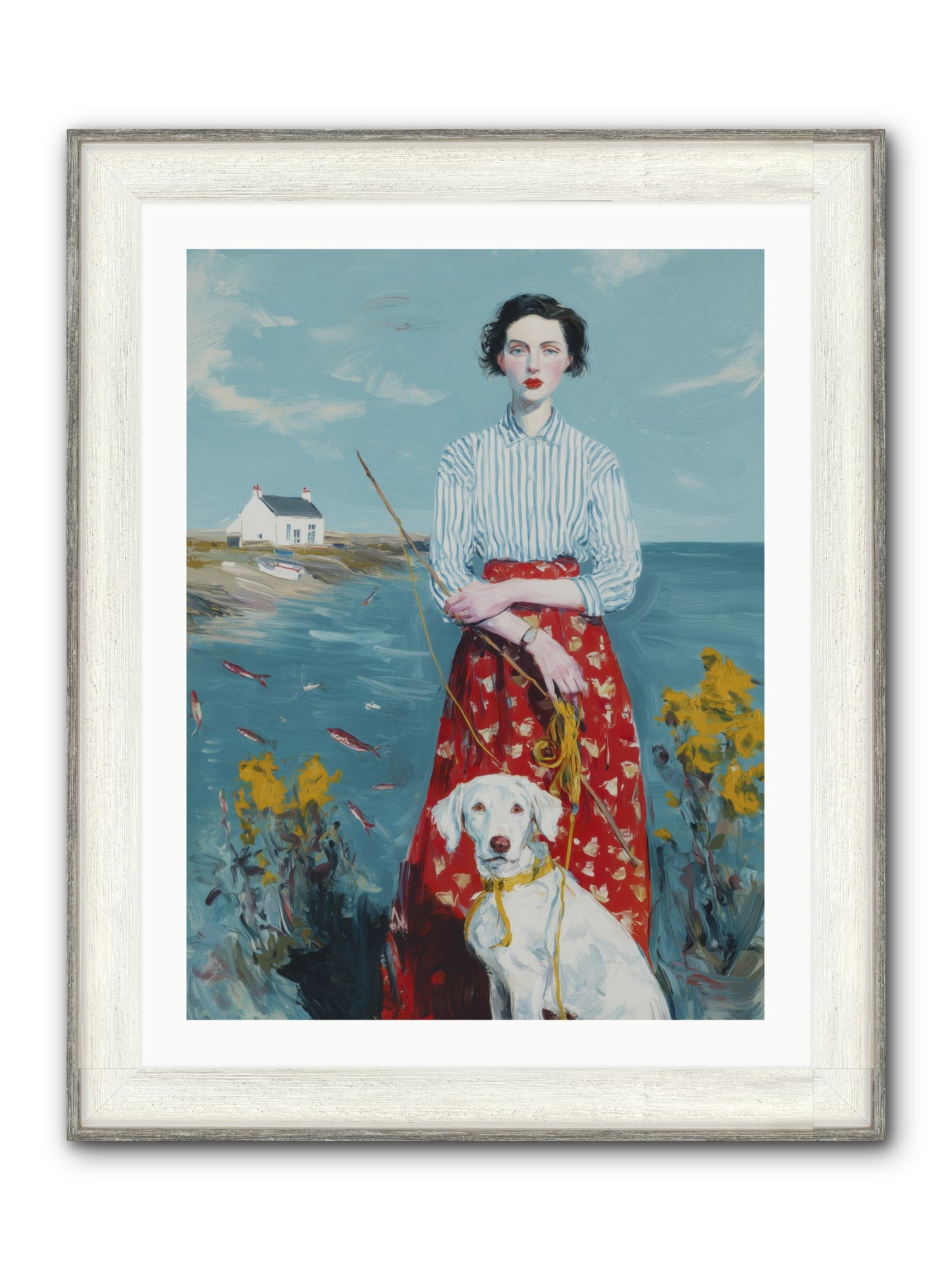 Dreams On Hold Framed Print - Driftwood White 24x32
