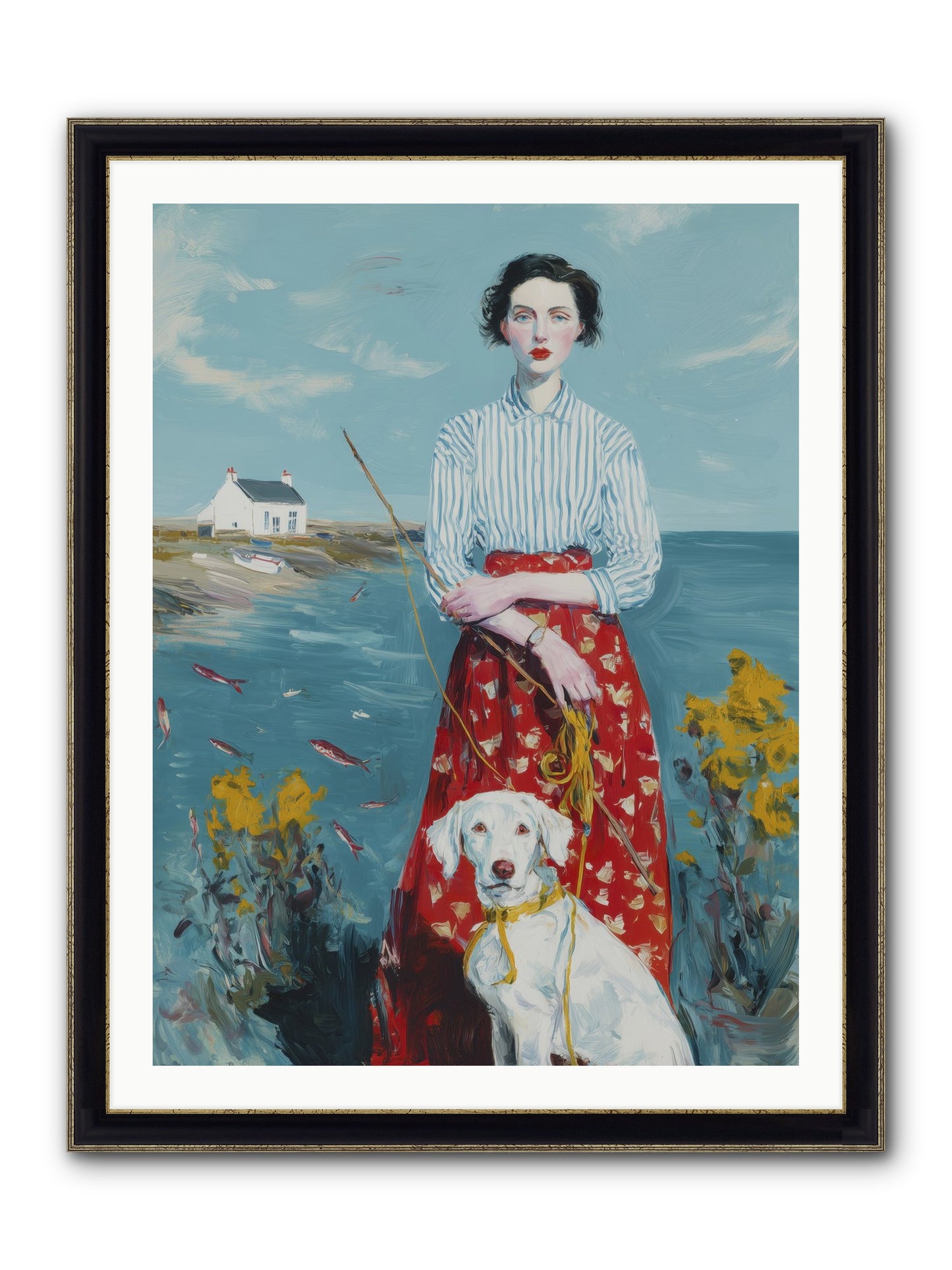 Dreams On Hold Framed Print - Black & Gold 30x40