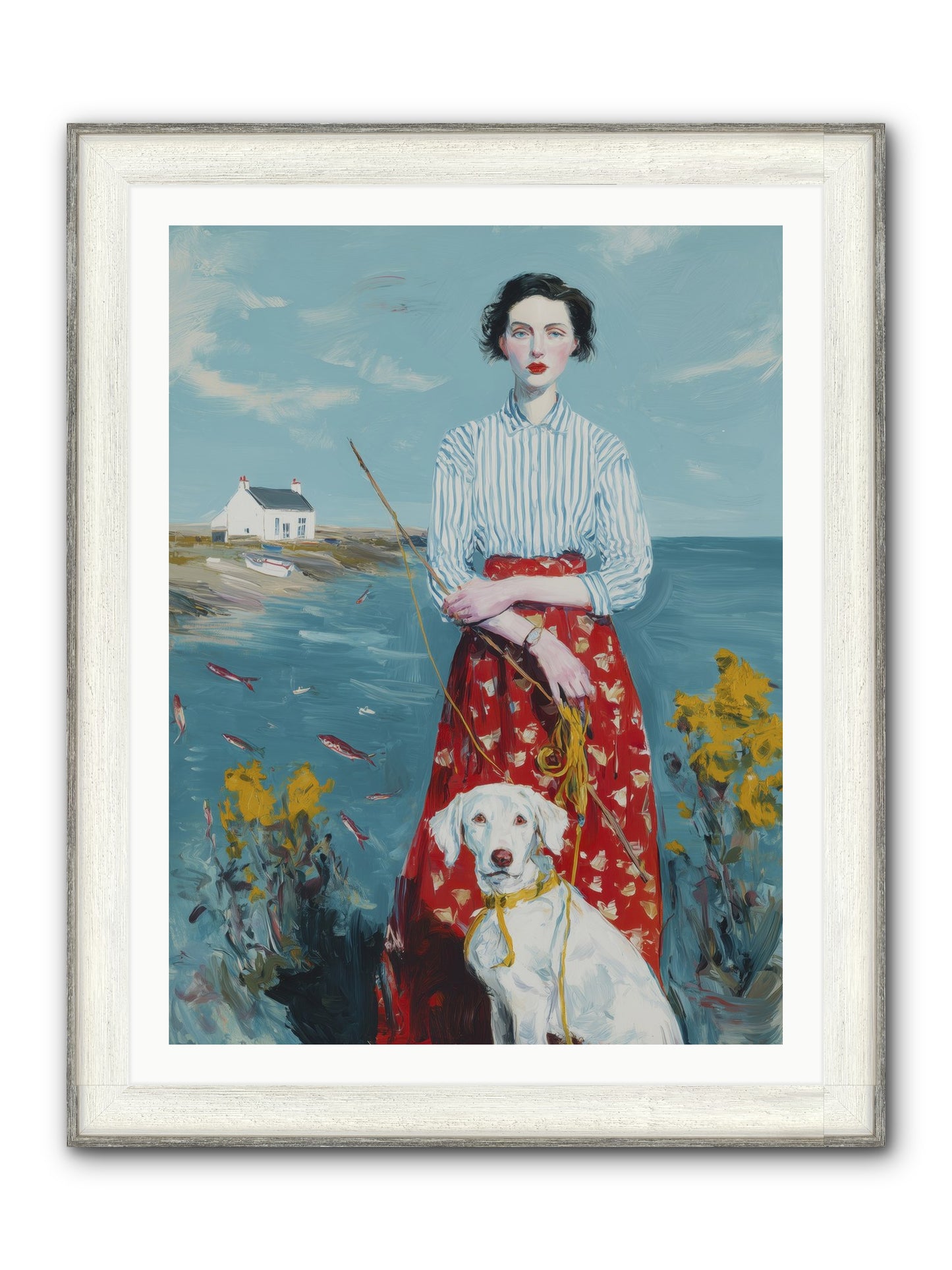 Dreams On Hold Framed Print - Driftwood White 30x40