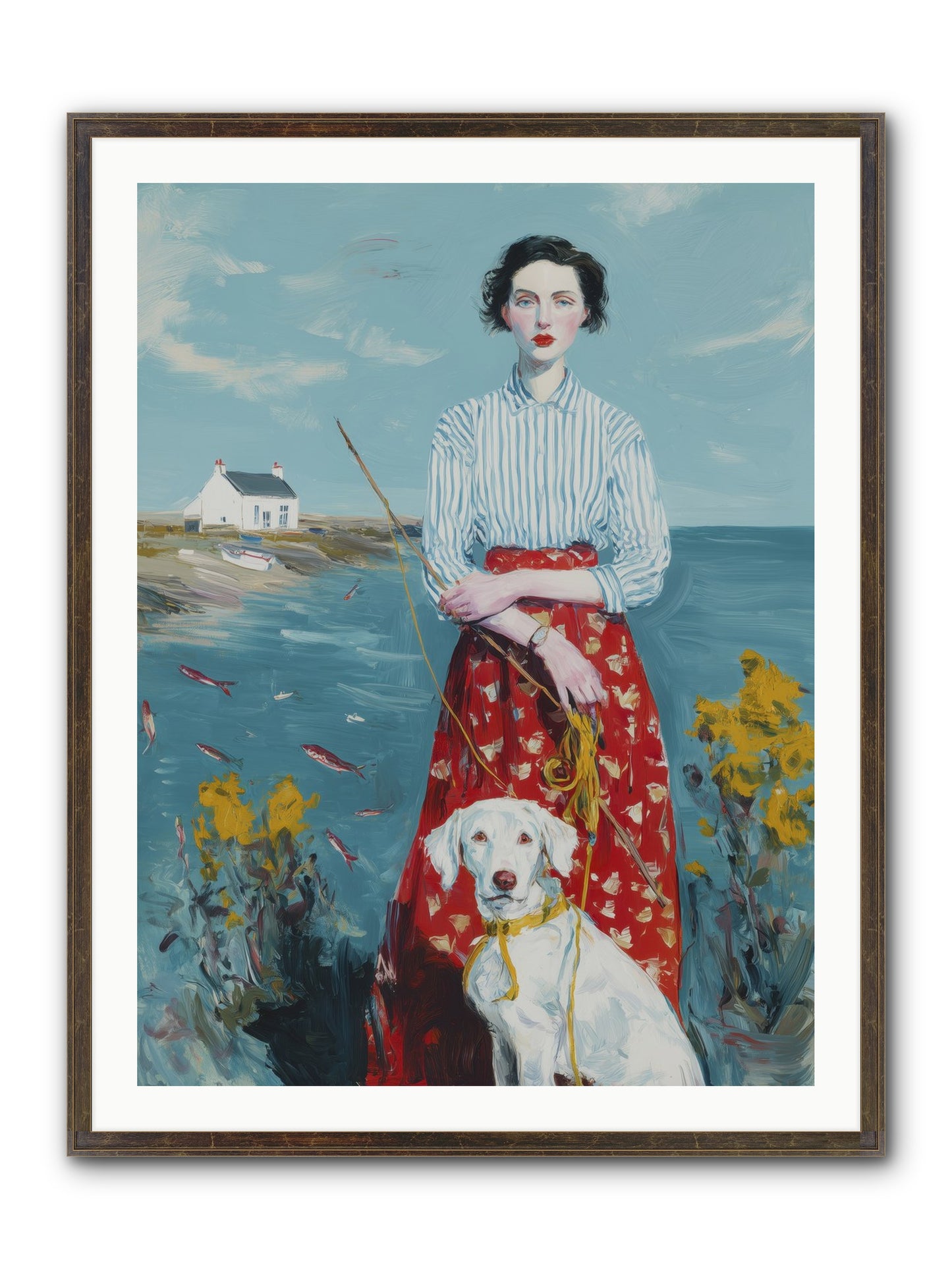 Dreams On Hold Framed Print - Slimwoods Black/Gold 30x40