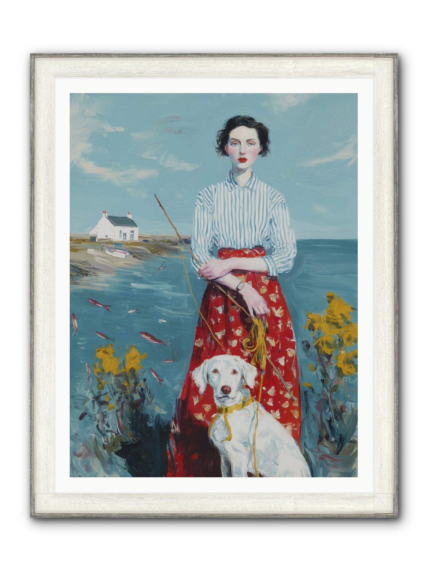 Dreams On Hold Framed Print - Driftwood White 36x48