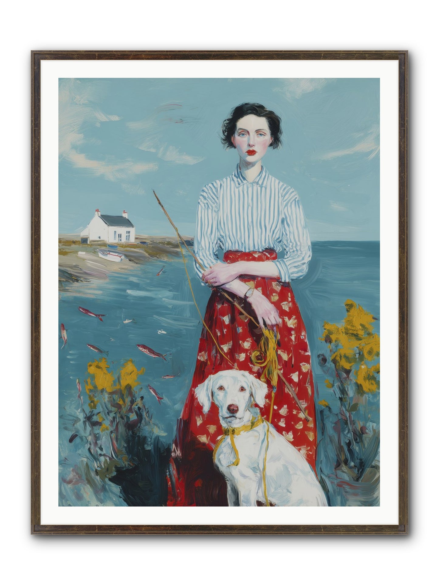 Dreams On Hold Framed Print - Slimwoods Black/Gold 36x48